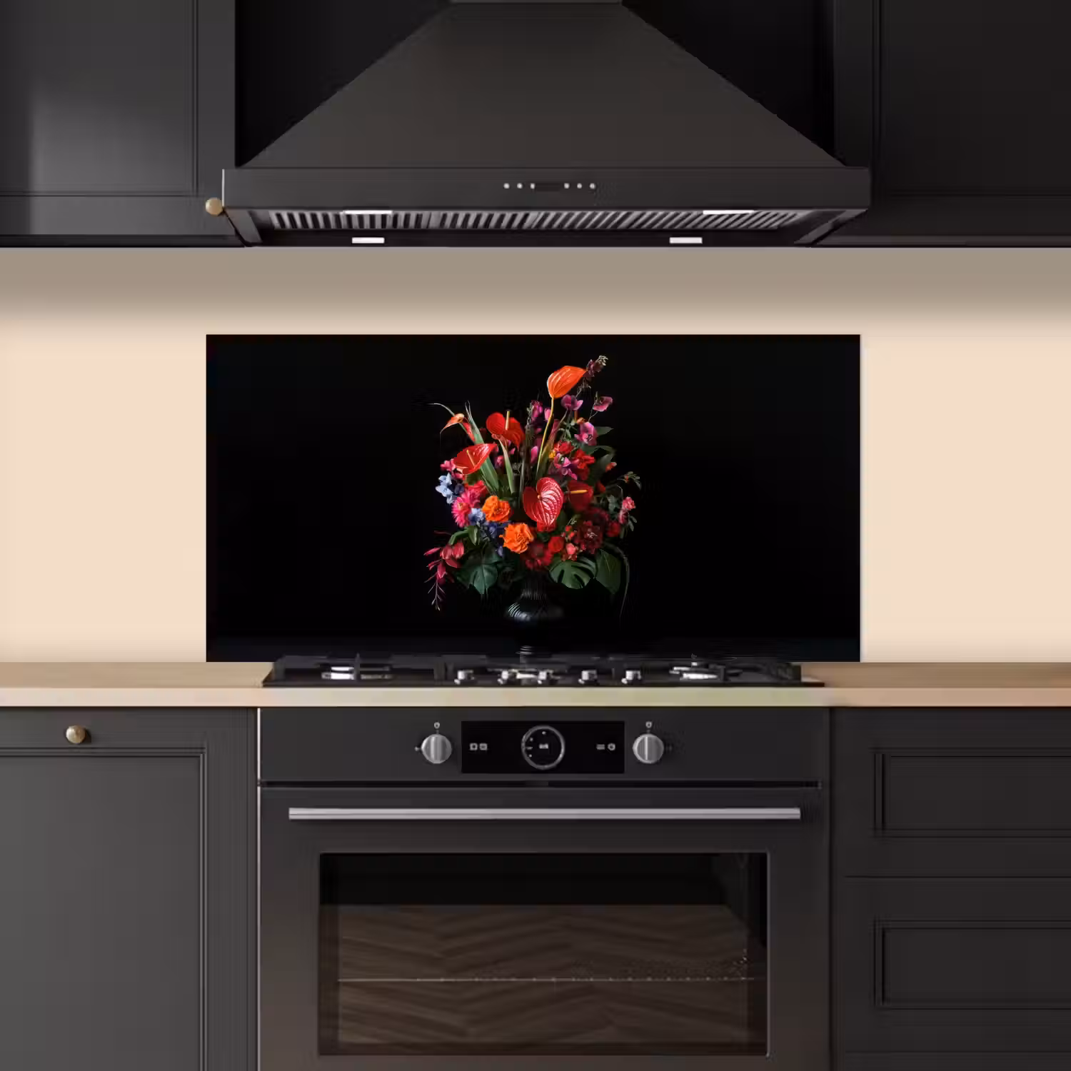 Bloemen - Boeket - Sierlijk keuken achterwand spatscherm middel -sfeer1