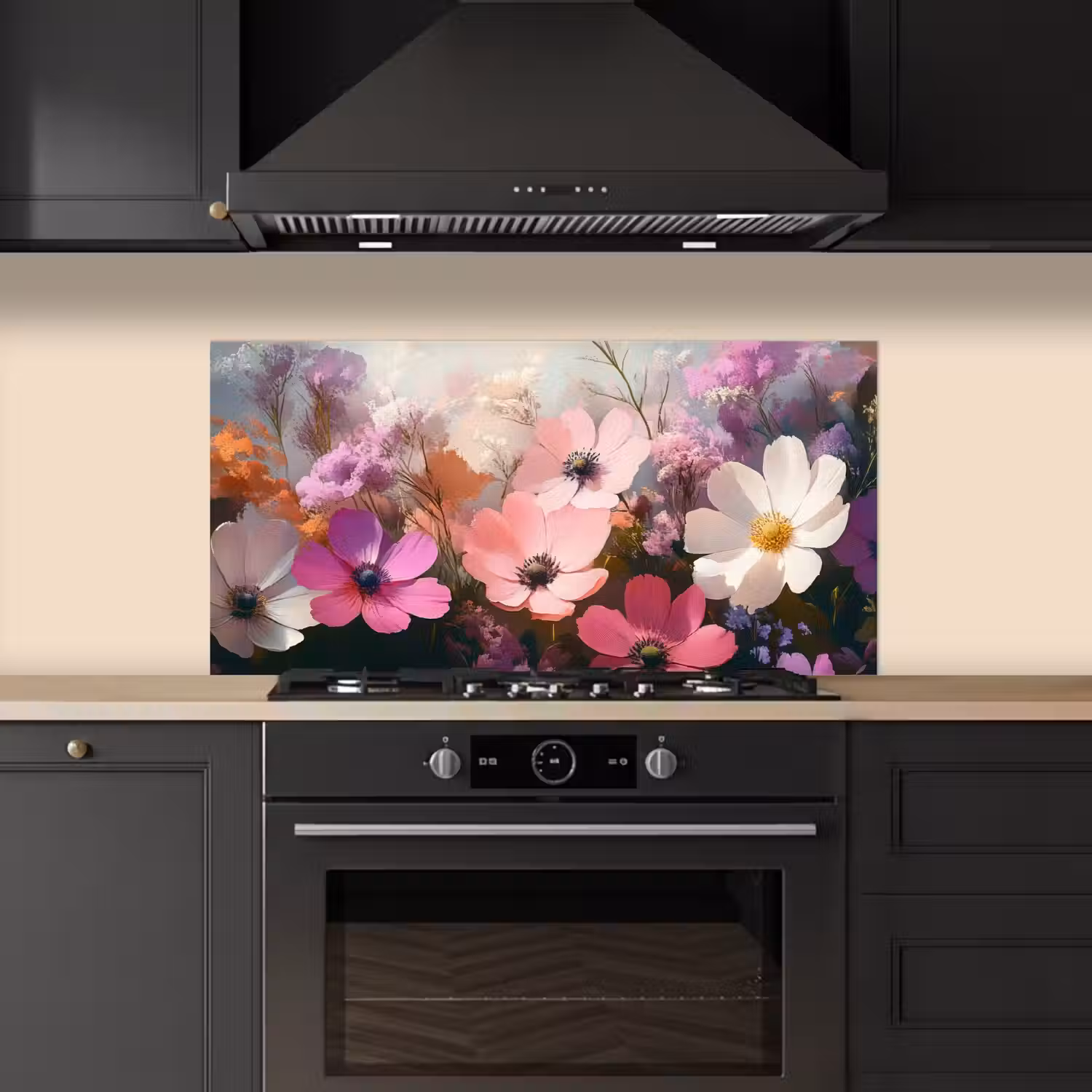 Bloemen - Kleurrijk - Bloei keuken achterwand spatscherm middel -sfeer1