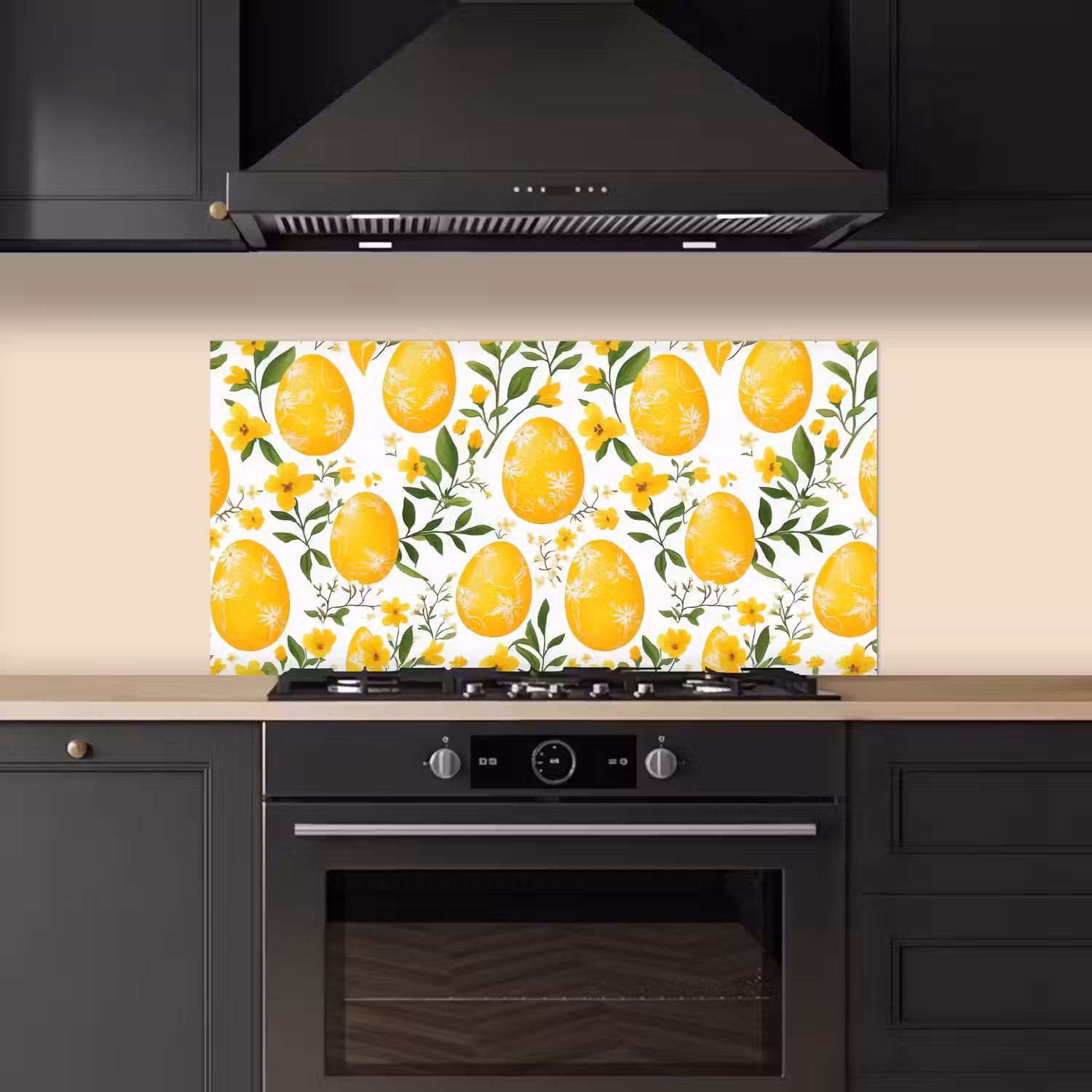 Bloemen - Paaseieren - Geel keuken achterwand spatscherm middel -sfeer1
