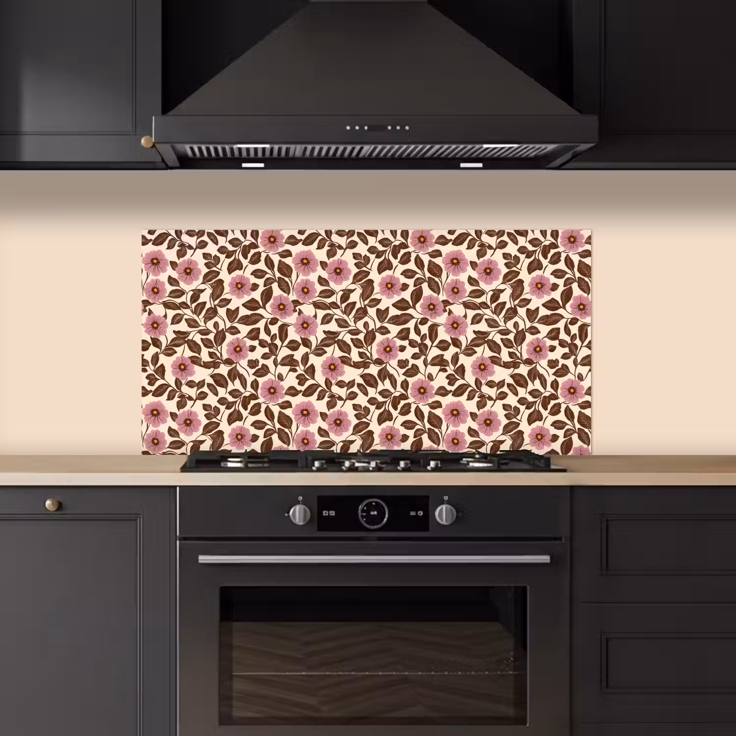 Bloemen - Bladeren - Kleurrijk keuken achterwand spatscherm middel 899 -sfeer1