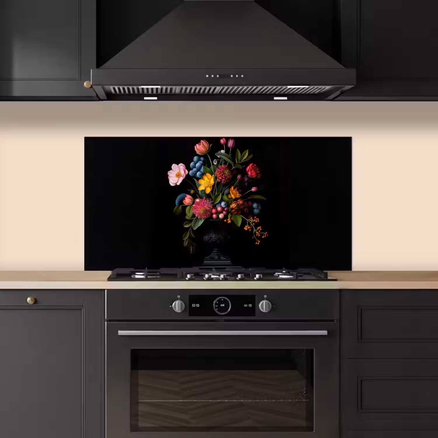 Bloemen - Vrolijk - Vaas keuken achterwand spatscherm middel -sfeer1
