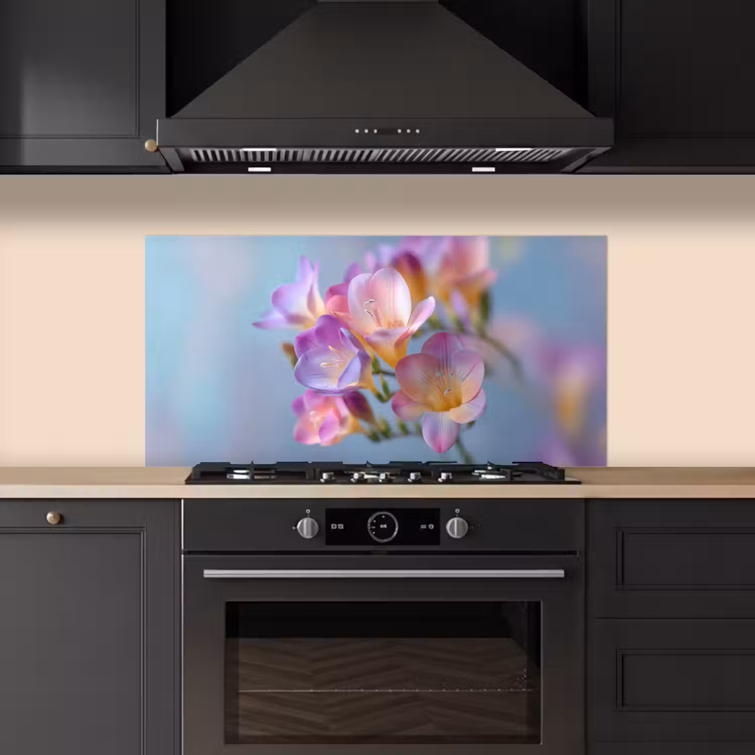 Bloemen - Paars - Overloop - Meeldraden keuken achterwand spatscherm middel -sfeer1