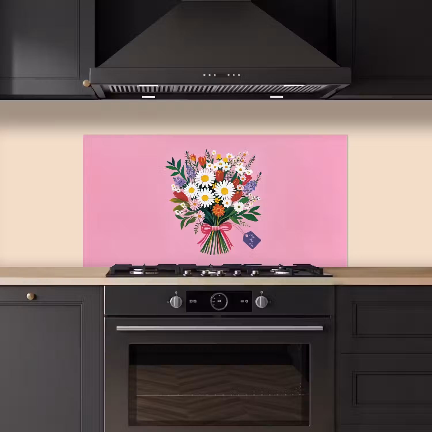 Bloemen - Quote - Kaartje - Kleurrijk keuken achterwand spatscherm middel -sfeer1