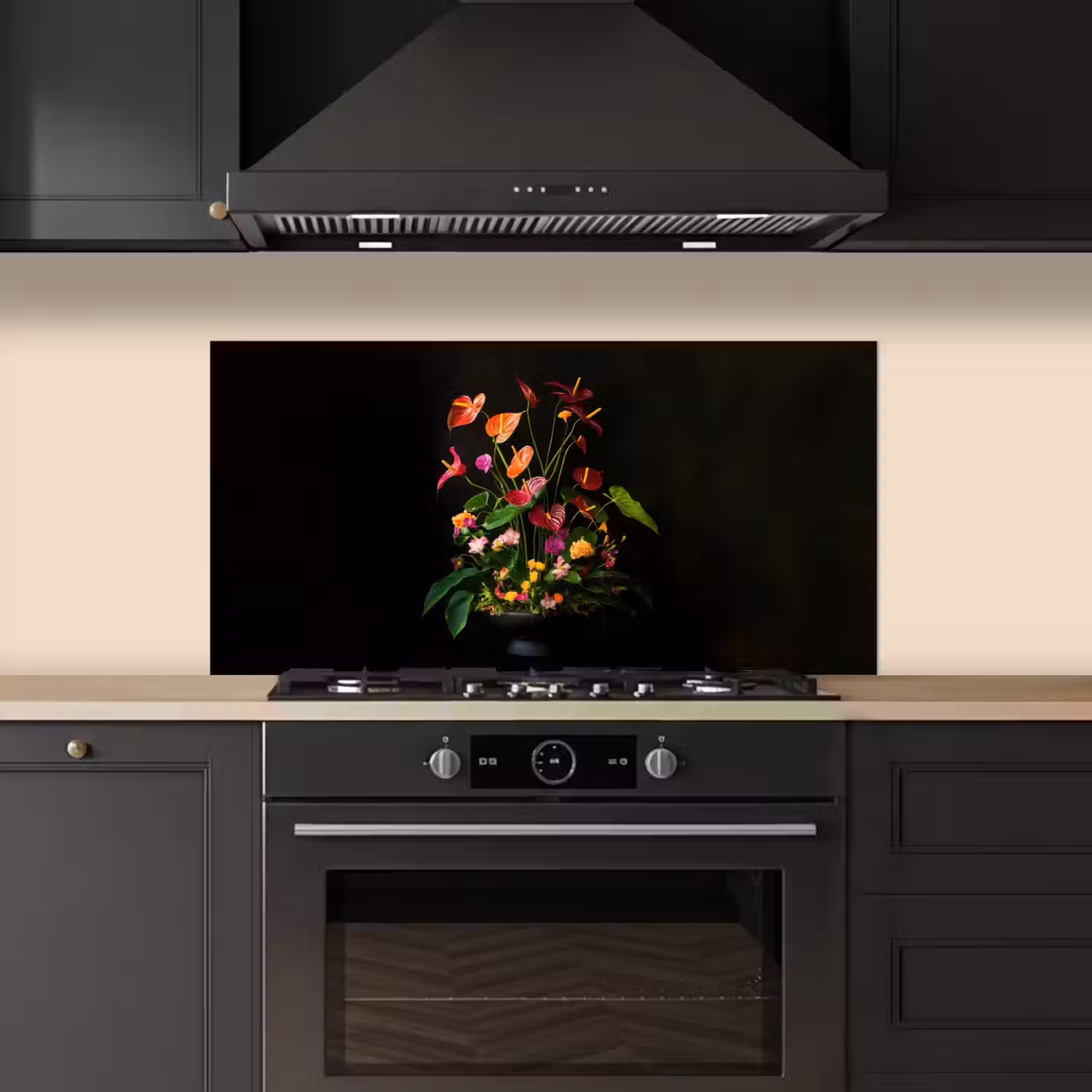 Bloemen - Vaas - Kleurrijk keuken achterwand spatscherm middel -sfeer1