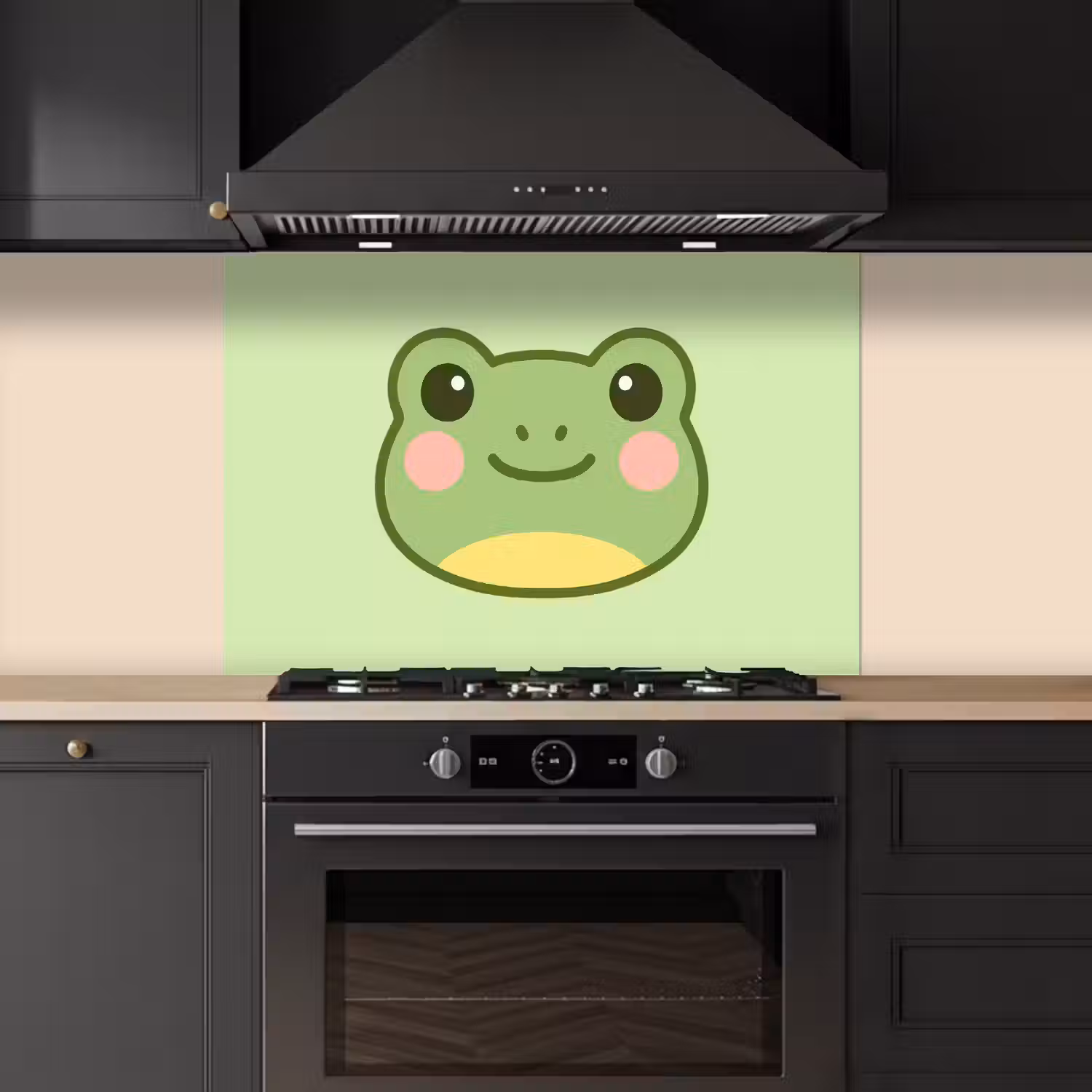 Kikker - Groen - Vriendelijkheid keuken achterwand spatscherm middel -sfeer1