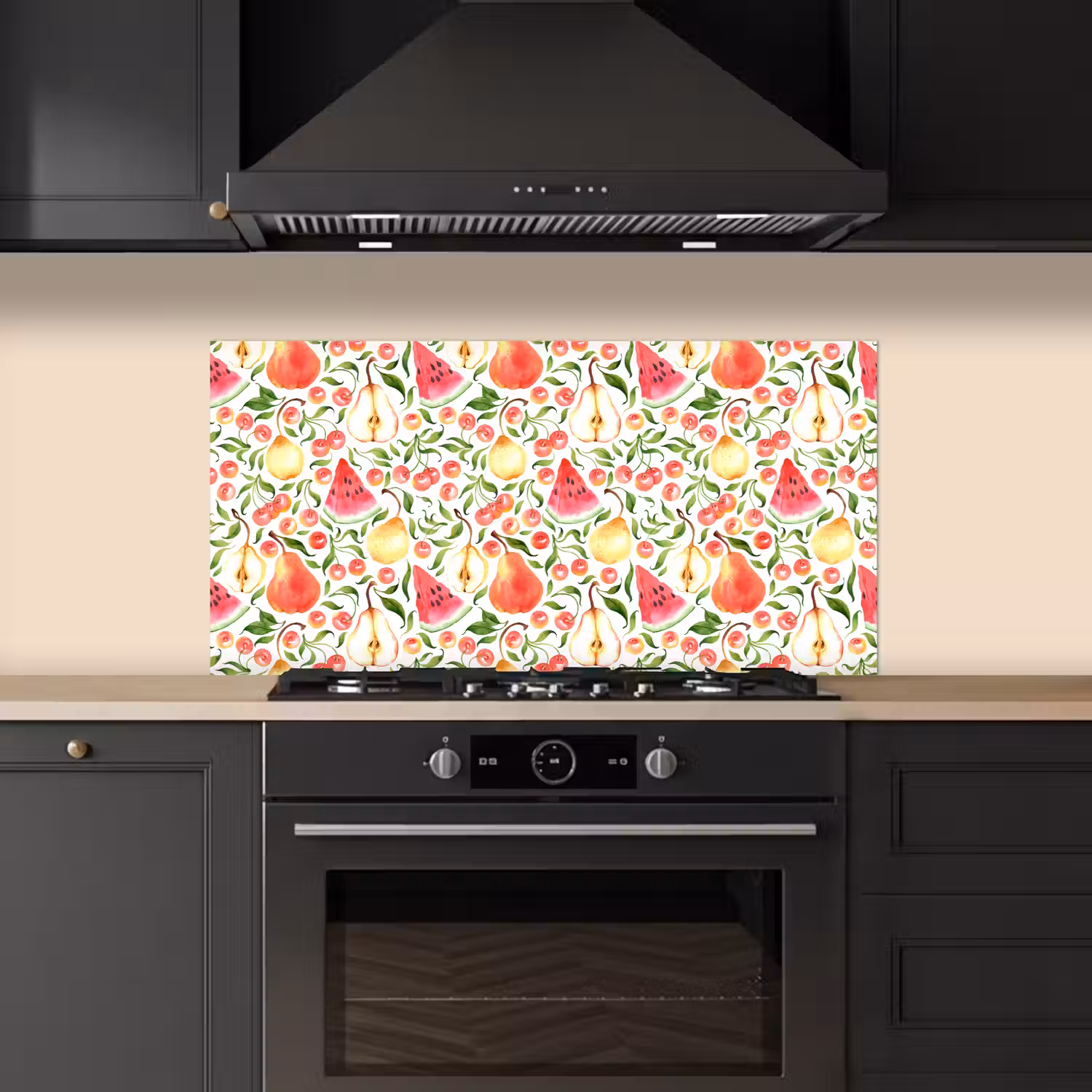 Fruit - Watermeloen - Kersen - Peer keuken achterwand spatscherm middel 899 -sfeer1