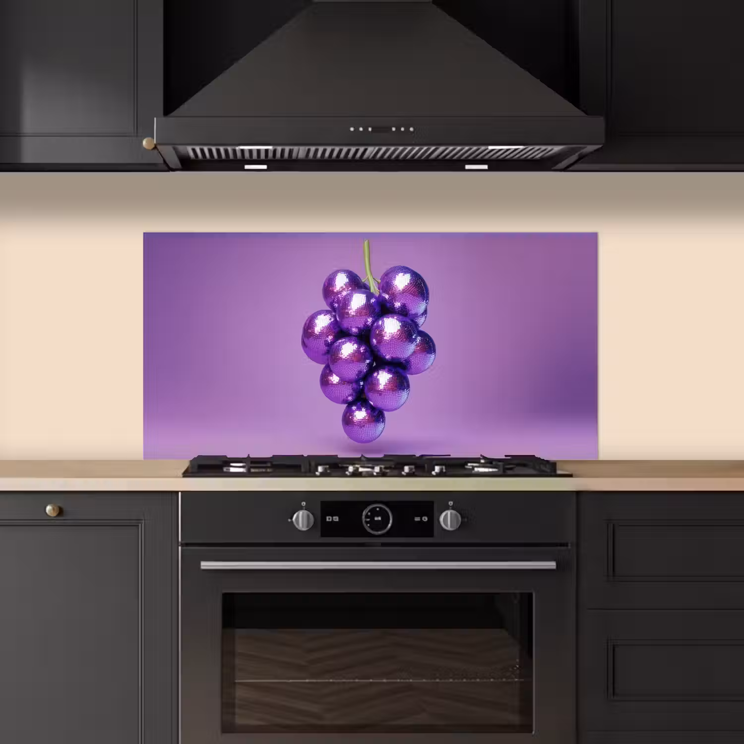 Druif - Disco - Glitter - Paars keuken achterwand spatscherm middel -sfeer1