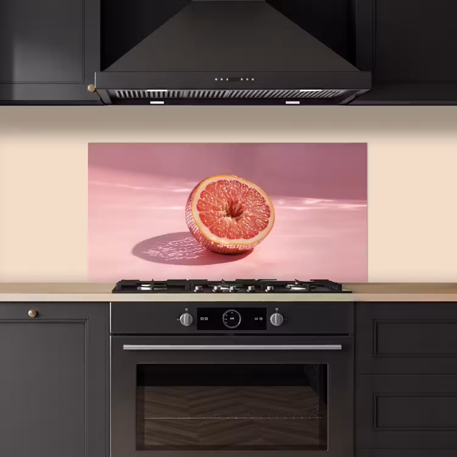 Grapefruit - Roze - Disco - Shiny keuken achterwand spatscherm middel -sfeer1
