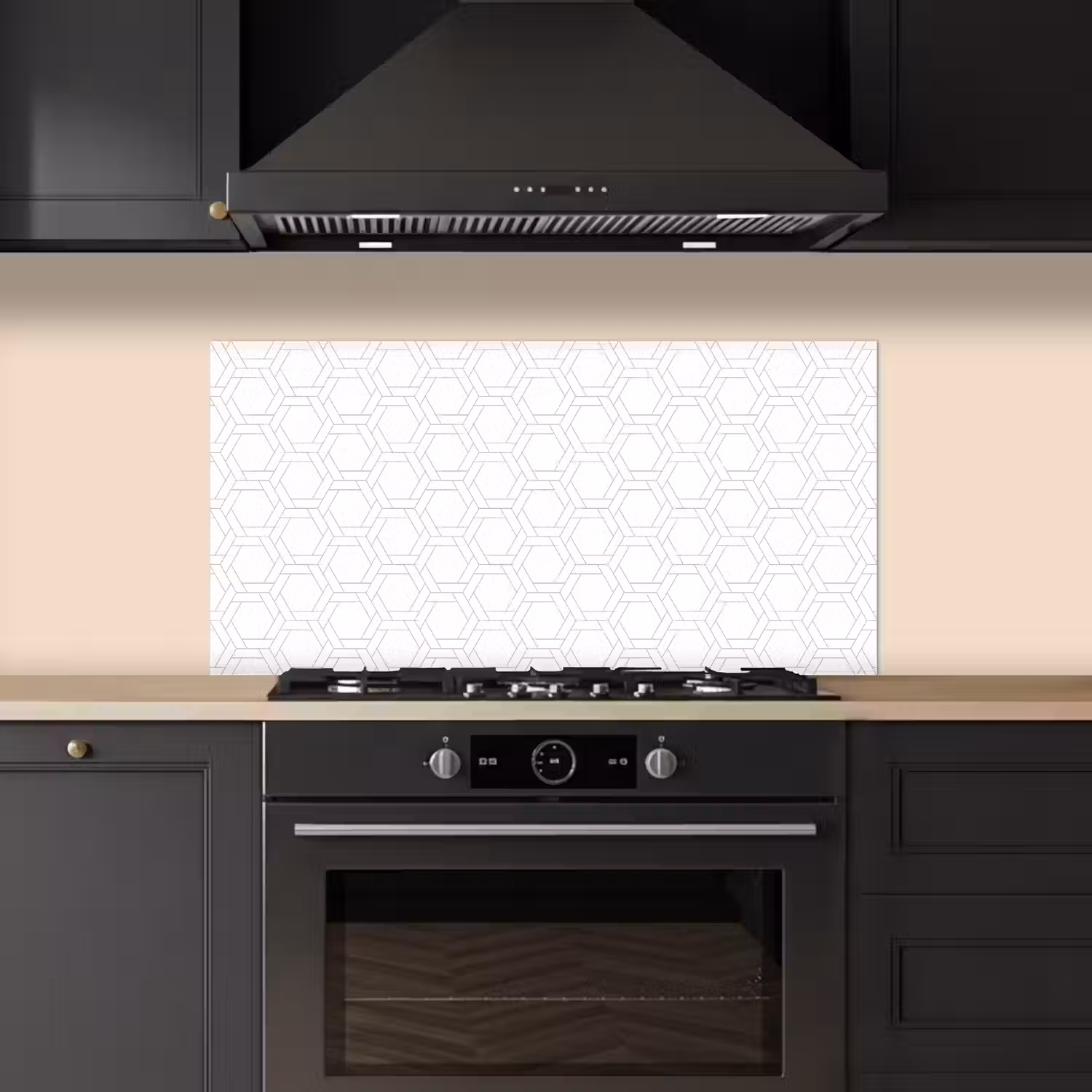 Grafisch - Patroon - Modern keuken achterwand spatscherm middel 899 -sfeer1