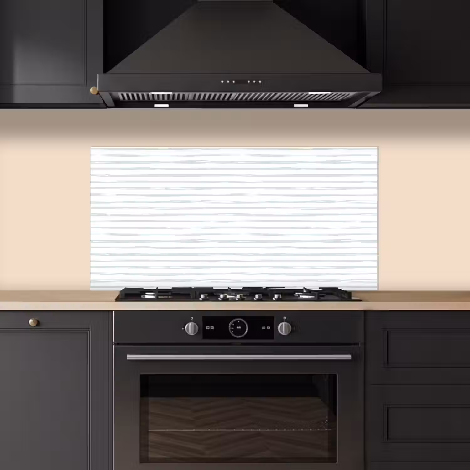Zee - Sfeer - Strepen - Groen keuken achterwand spatscherm middel 899 -sfeer1
