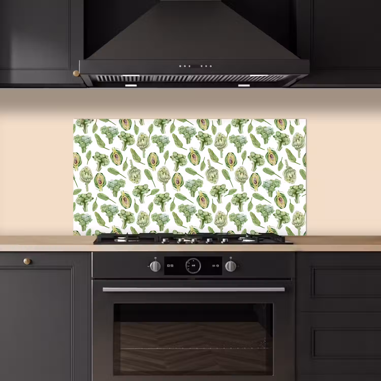 Groene - Groente - Broccoli - Artisjokken keuken achterwand spatscherm middel 899 -sfeer1