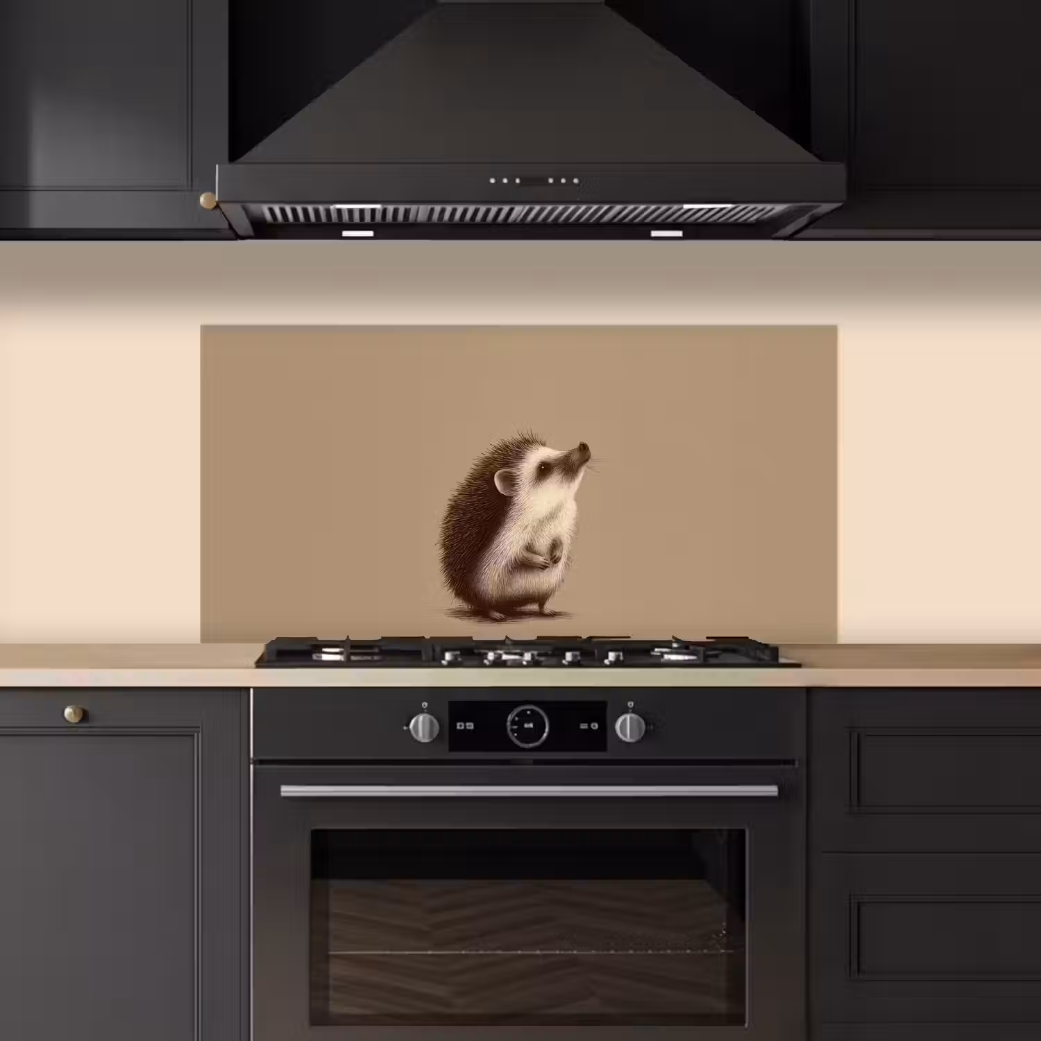 Egel - Snuitje - Bruin - Stekels keuken achterwand spatscherm middel -sfeer1