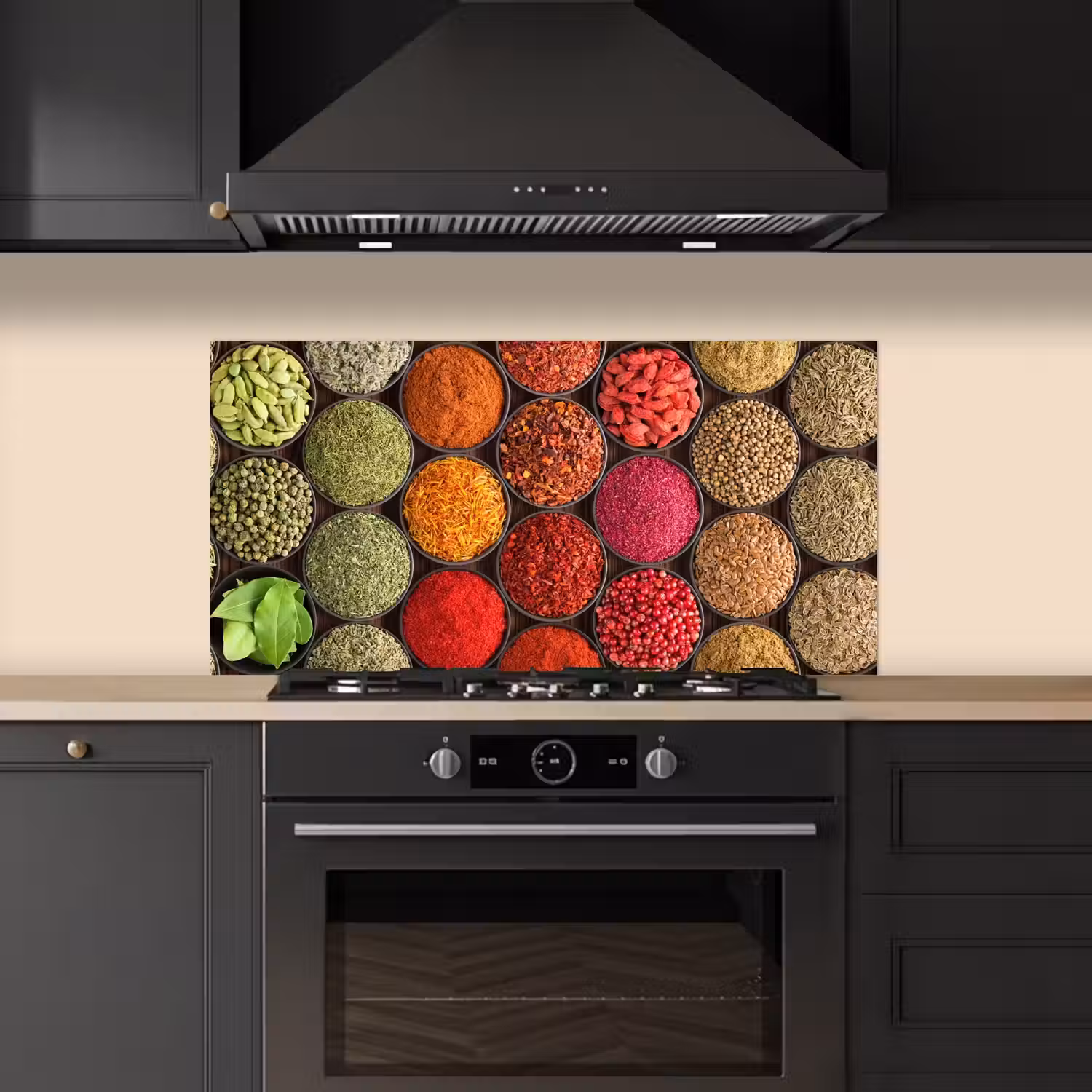 Kruiden - Schaaltjes - Kleurrijk - Textuur keuken achterwand spatscherm middel -sfeer1
