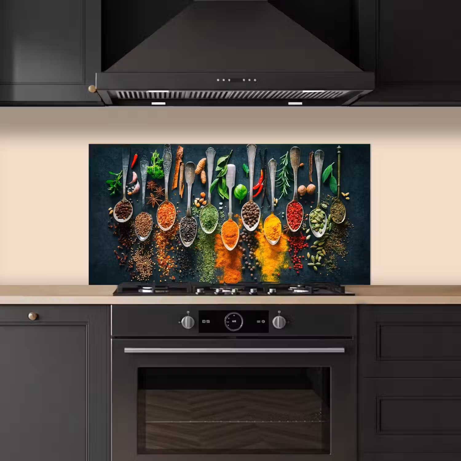 Kruiden - Specerijen - Lepels keuken achterwand spatscherm middel -sfeer1