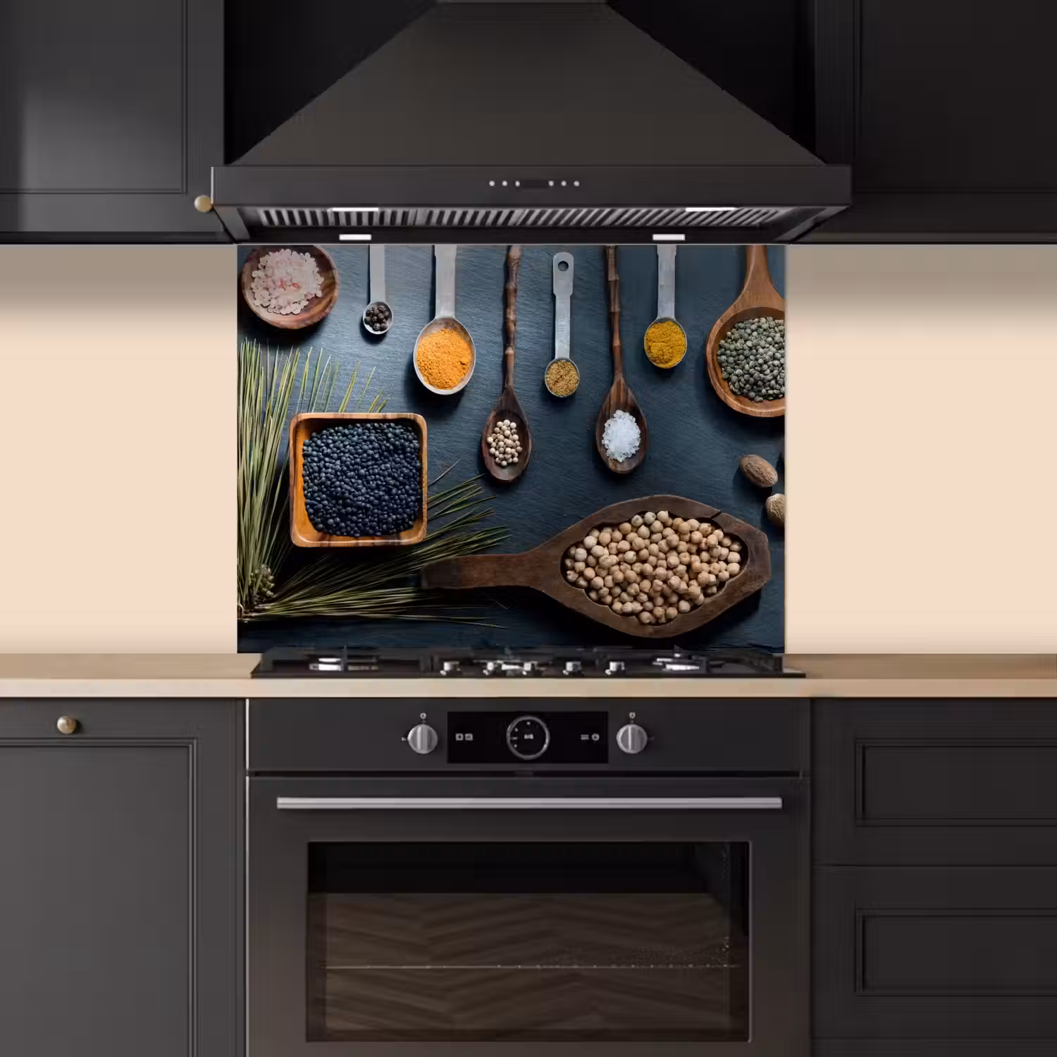 Kruiden - Lepels - Specerijen - Keuken keuken achterwand spatscherm middel -sfeer1