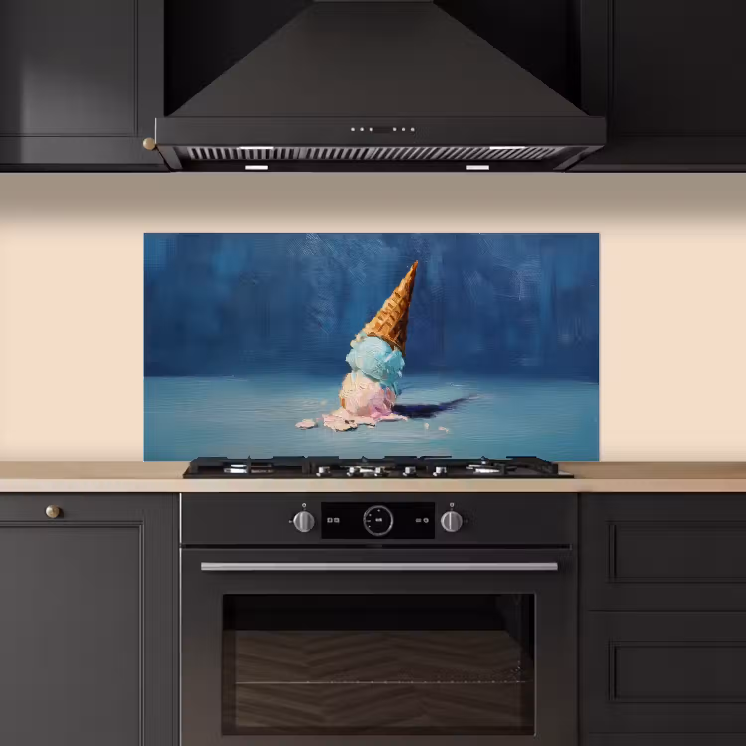 Ijshoorn - Bolletjes - Smelt - Roze keuken achterwand spatscherm middel -sfeer1
