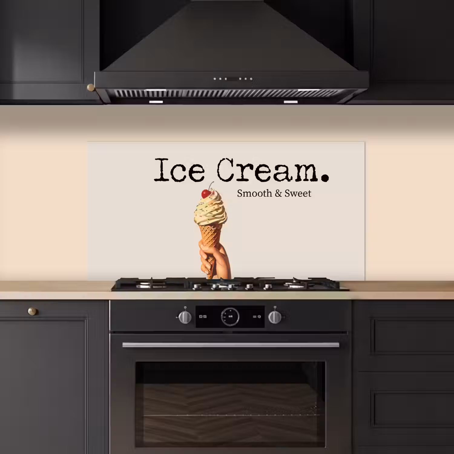 Ice cream - Softijs - Kleurrijk - Kers keuken achterwand spatscherm middel -sfeer1