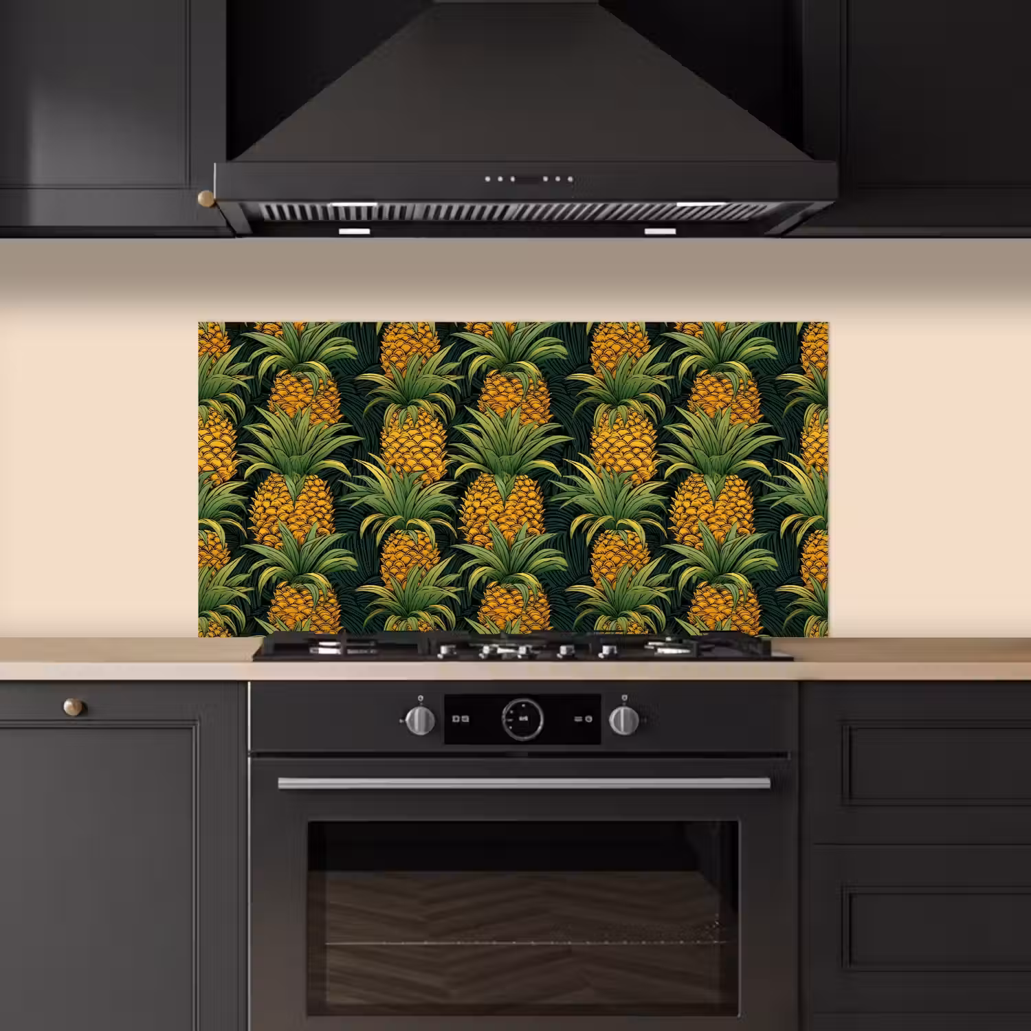 Illustratie - Patroon - Ananas keuken achterwand spatscherm middel 899 -sfeer1