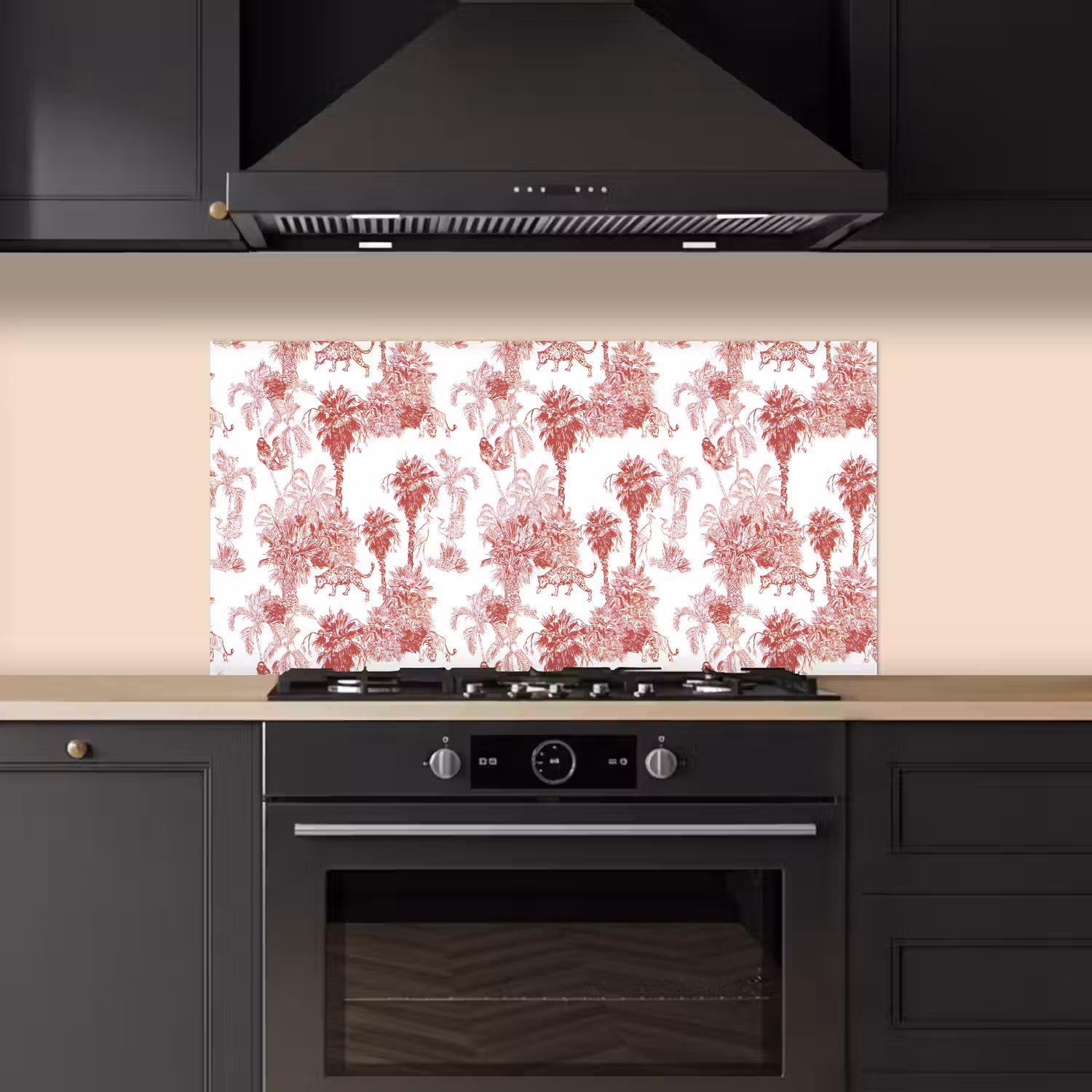 Jungle - Natuur - Rood keuken achterwand spatscherm middel 899 -sfeer1