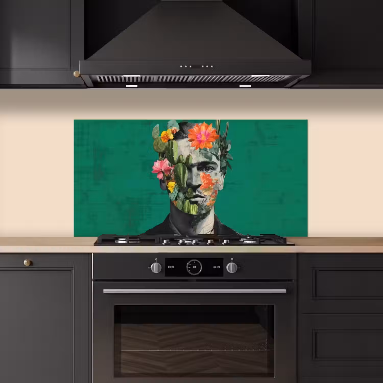 Man - Planten - Groen keuken achterwand spatscherm middel -sfeer1
