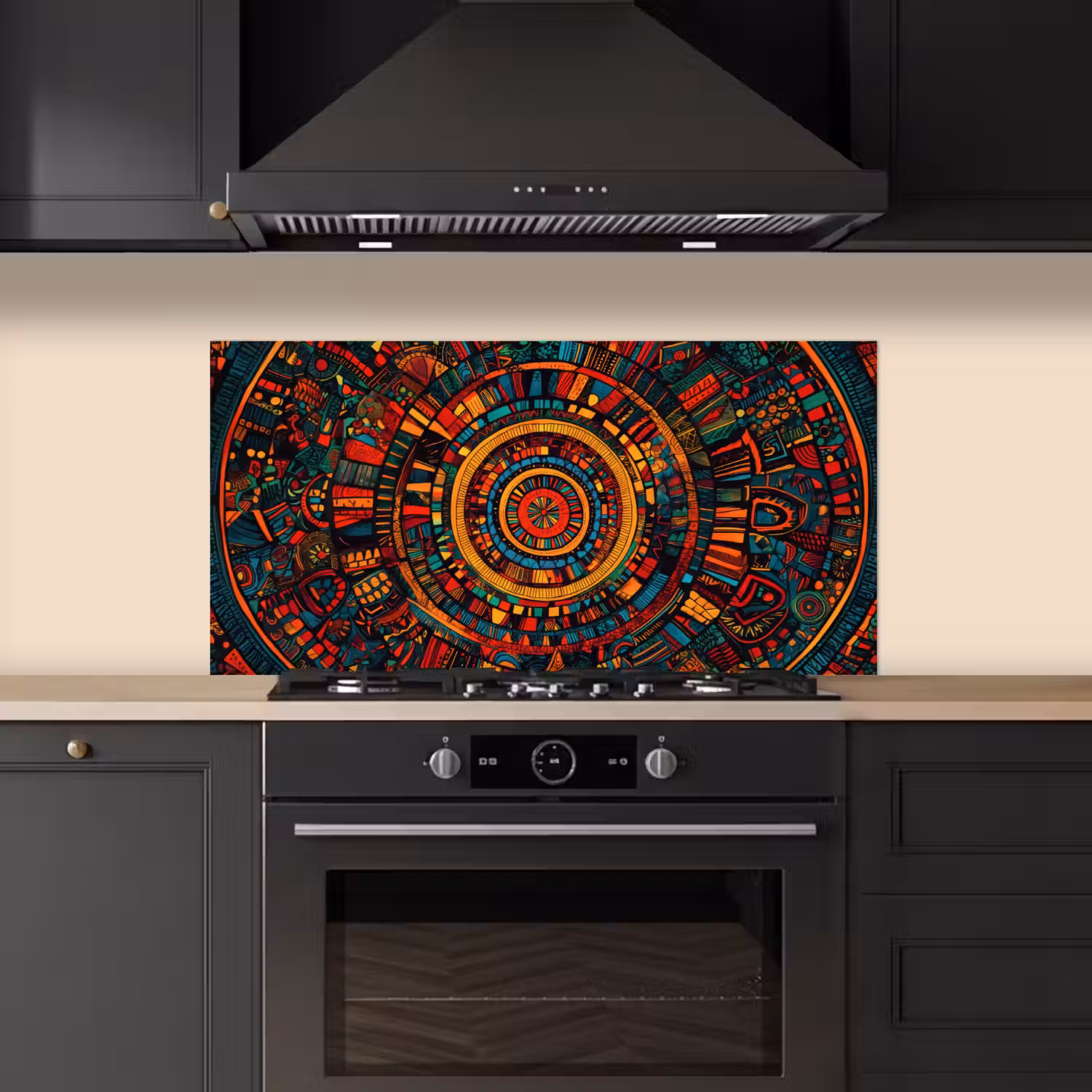 Mandala - Cirkels - Patronen keuken achterwand spatscherm middel -sfeer1
