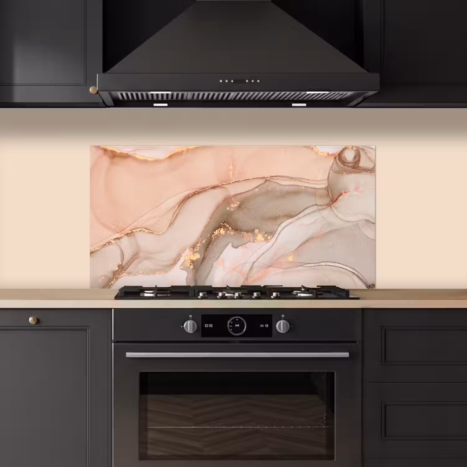 Marmer - Roze - Rosé keuken achterwand spatscherm middel -sfeer1