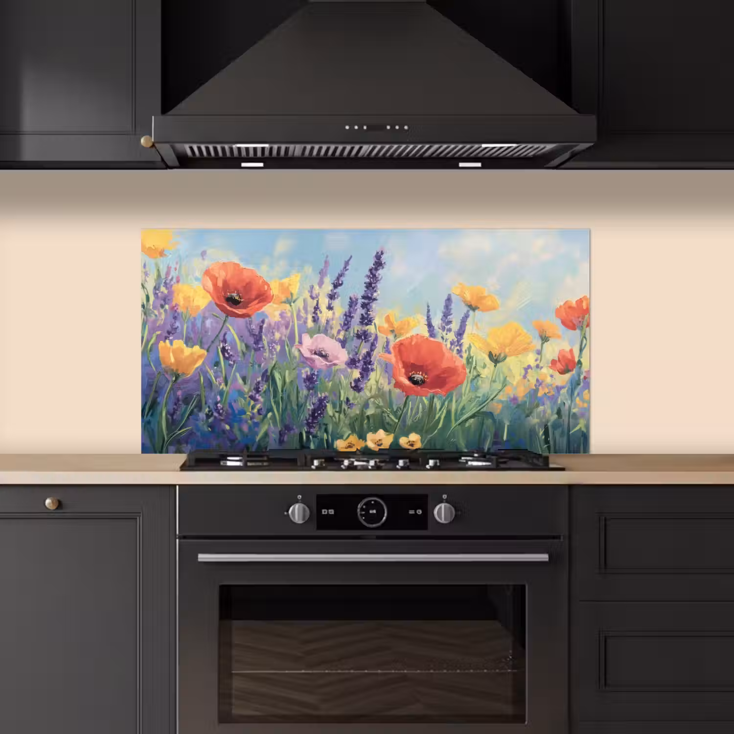 Weide - Bloemen - Kleurrijk keuken achterwand spatscherm middel -sfeer1