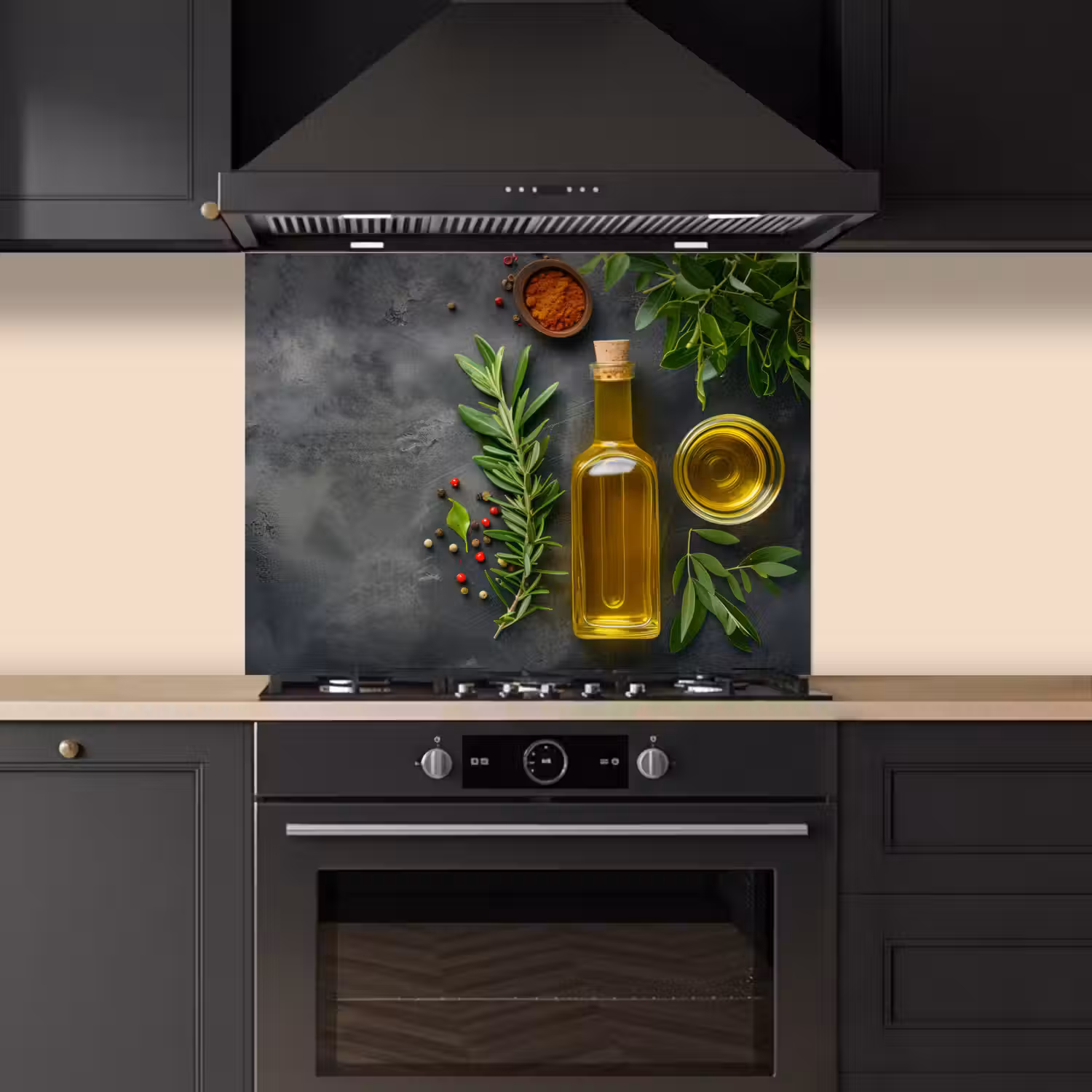 Mediterrane Keukenessenties keuken achterwand spatscherm middel -sfeer1