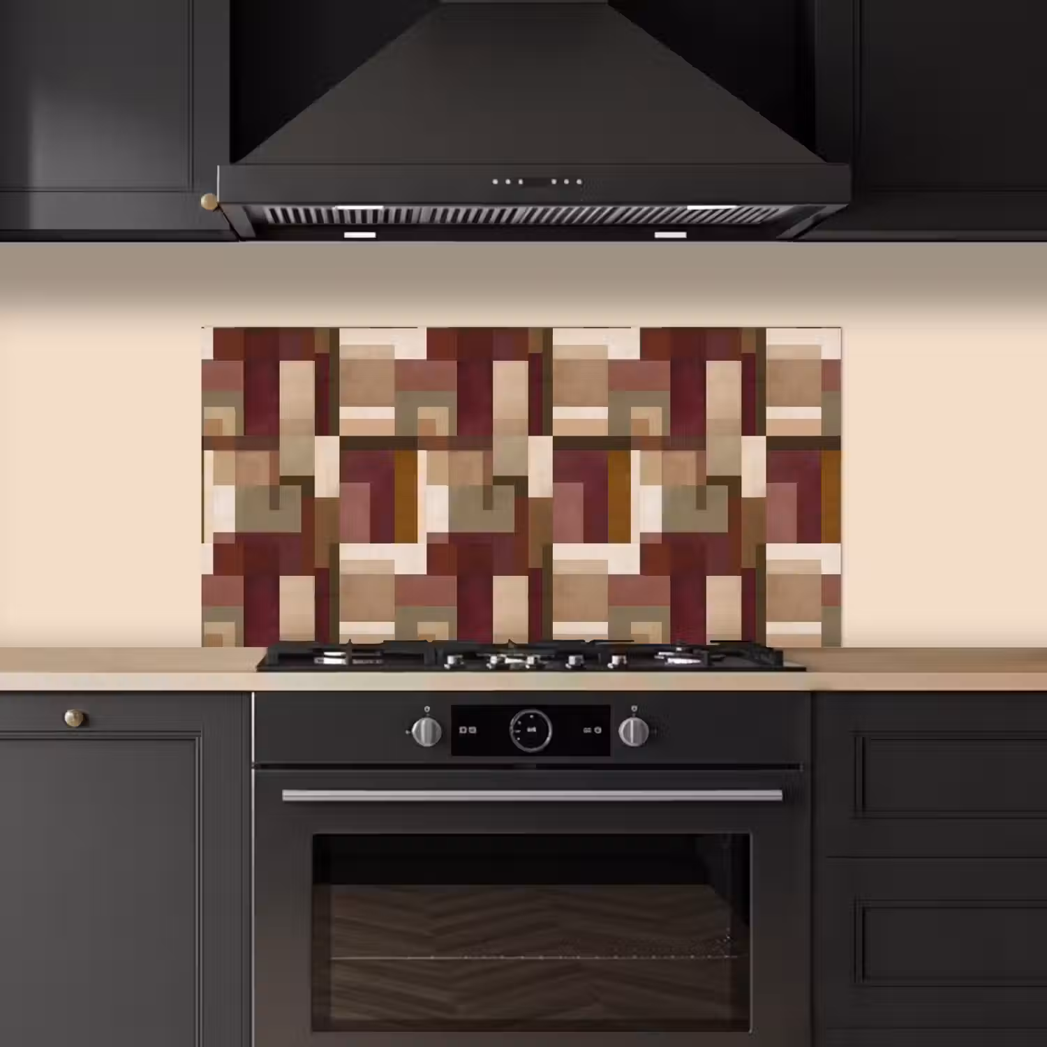 Modern - Geometrie - Kleurrijk keuken achterwand spatscherm middel 899 -sfeer1