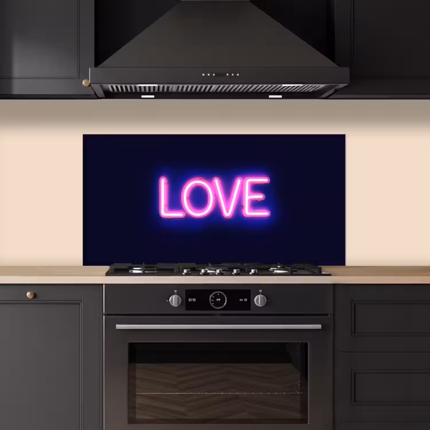 Neon - Love - Valentijn keuken achterwand spatscherm middel -sfeer1