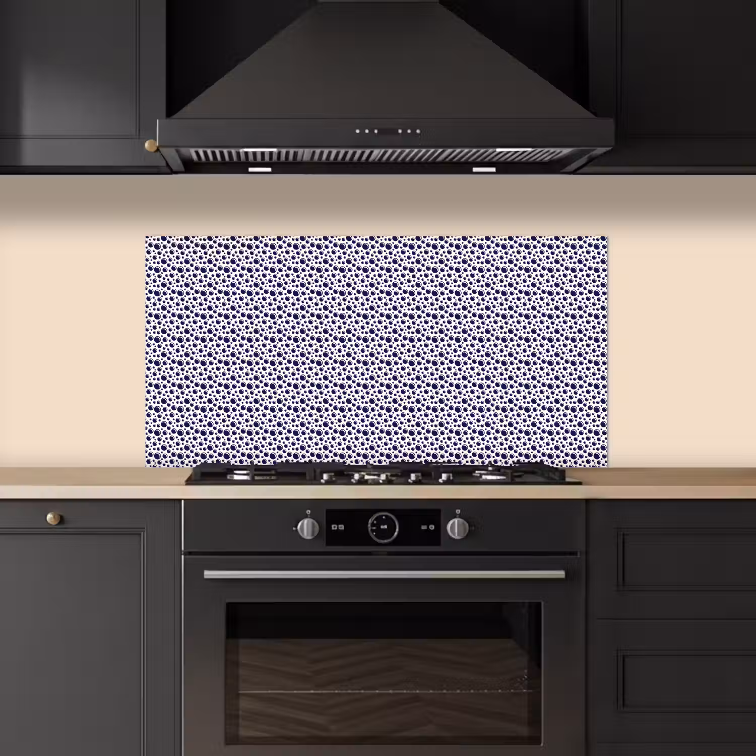 Oceaan - Bubbel - Blauw - Wit keuken achterwand spatscherm middel 899 -sfeer1