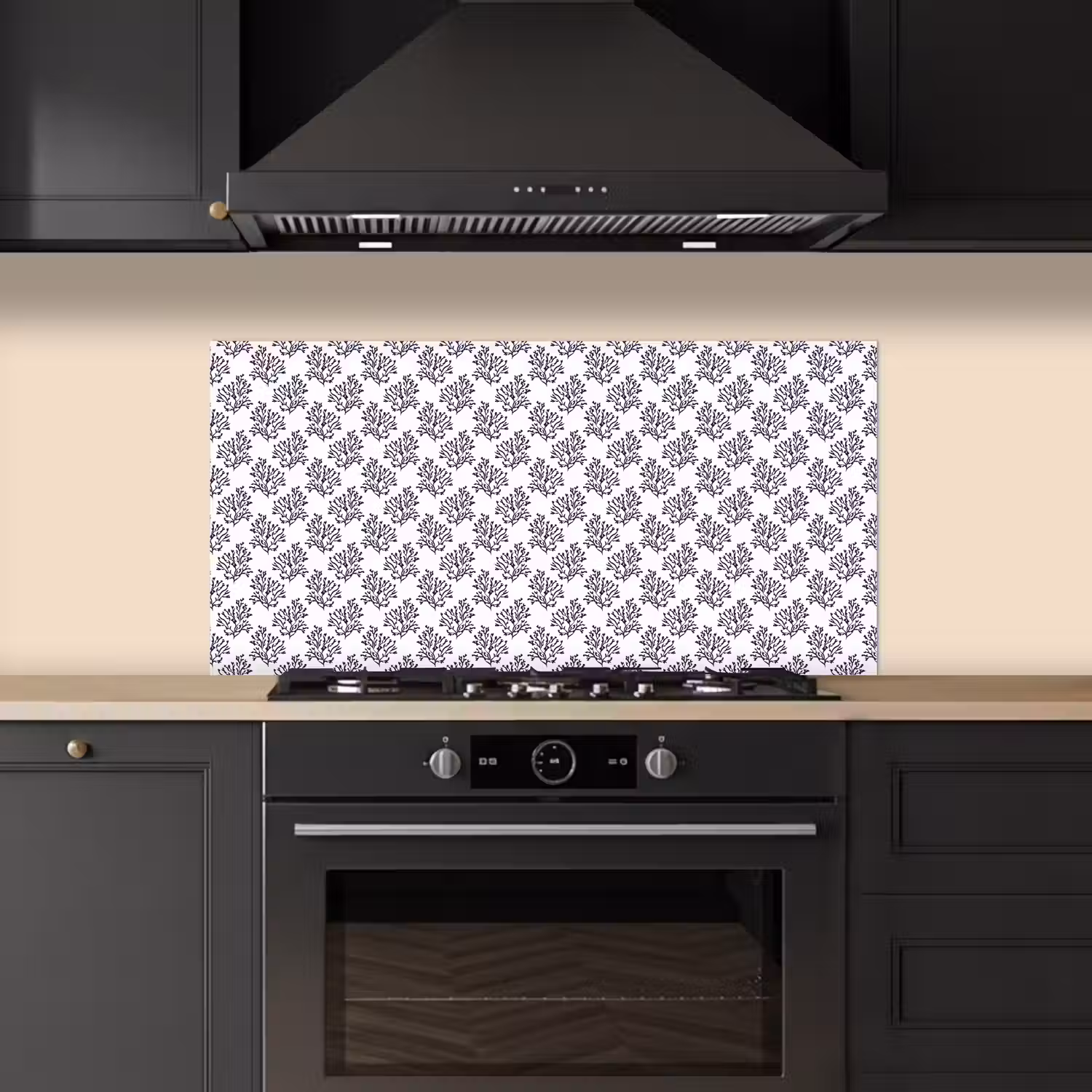 Oceaan - Koraal - Blauw - Wit keuken achterwand spatscherm middel 899 -sfeer1