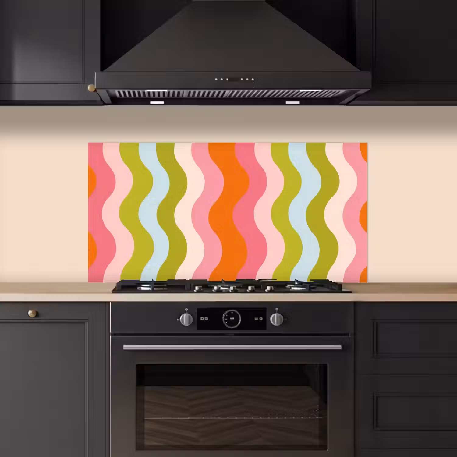 Banen - Golven - Kleurrijk - Verticaal keuken achterwand spatscherm middel -sfeer1