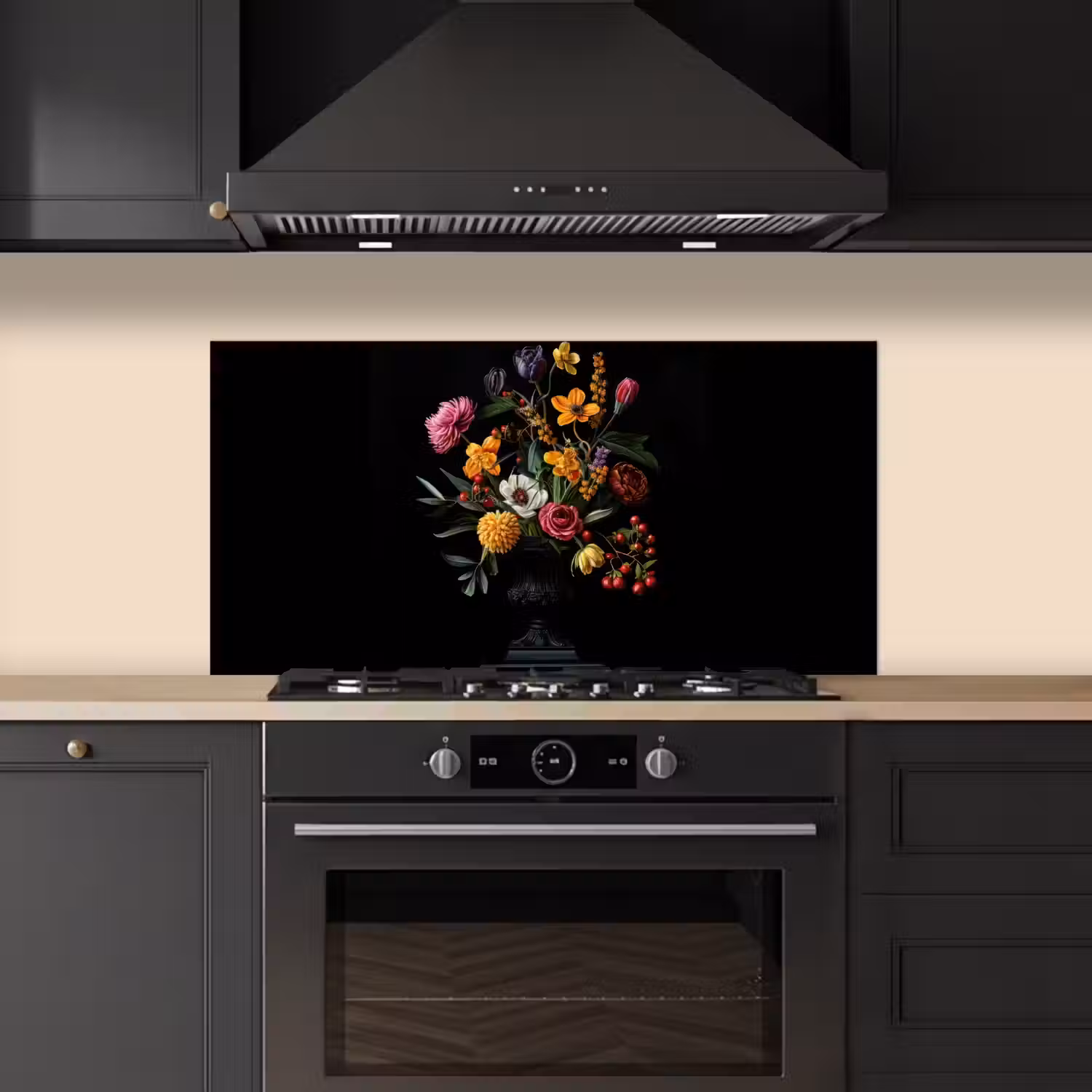 Sierlijk - Boeket - Bladeren keuken achterwand spatscherm middel -sfeer1