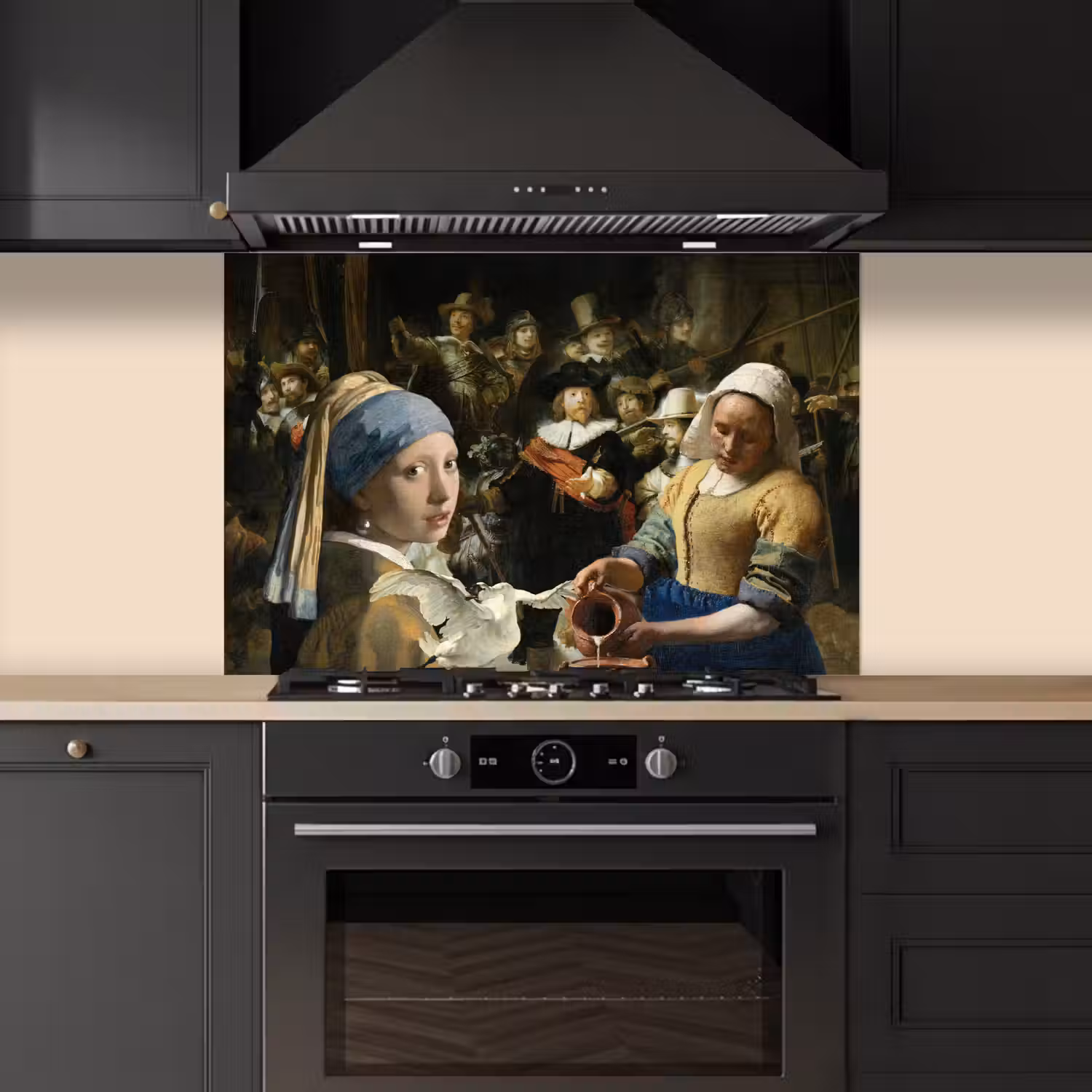 Schilderij - Oude Meesters - Zwaan keuken achterwand spatscherm middel -sfeer1