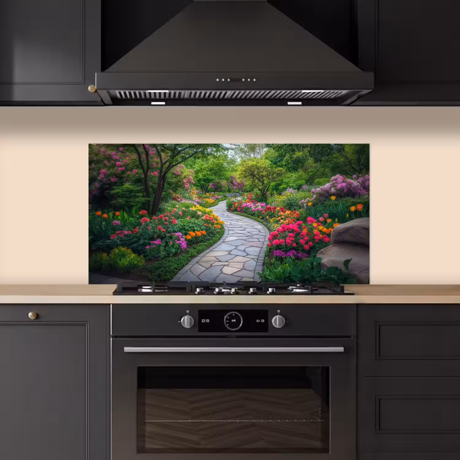 Park - Bloemen - Tuin keuken achterwand spatscherm middel -sfeer1