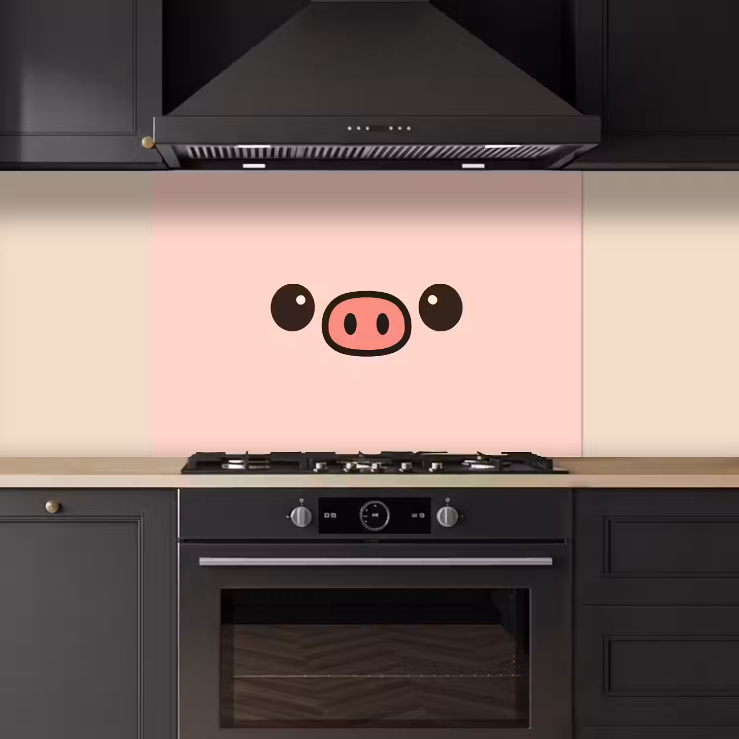 Varken - Roze - Minimalistisch keuken achterwand spatscherm middel -sfeer1