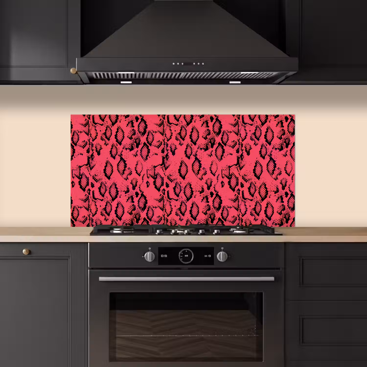 Roze - Slang - Motief keuken achterwand spatscherm middel 899 -sfeer1