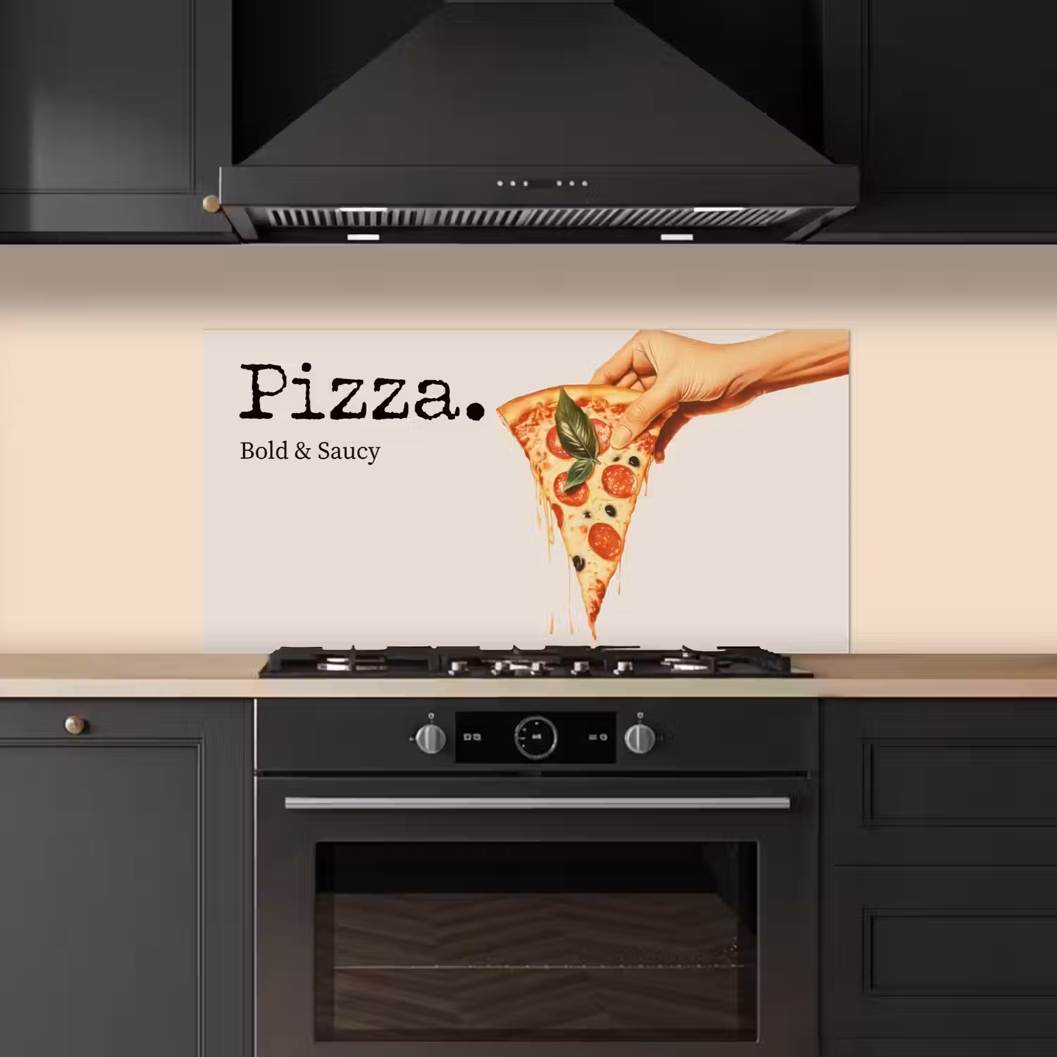 Pizza - Kaas - Pepperoni keuken achterwand spatscherm middel -sfeer1