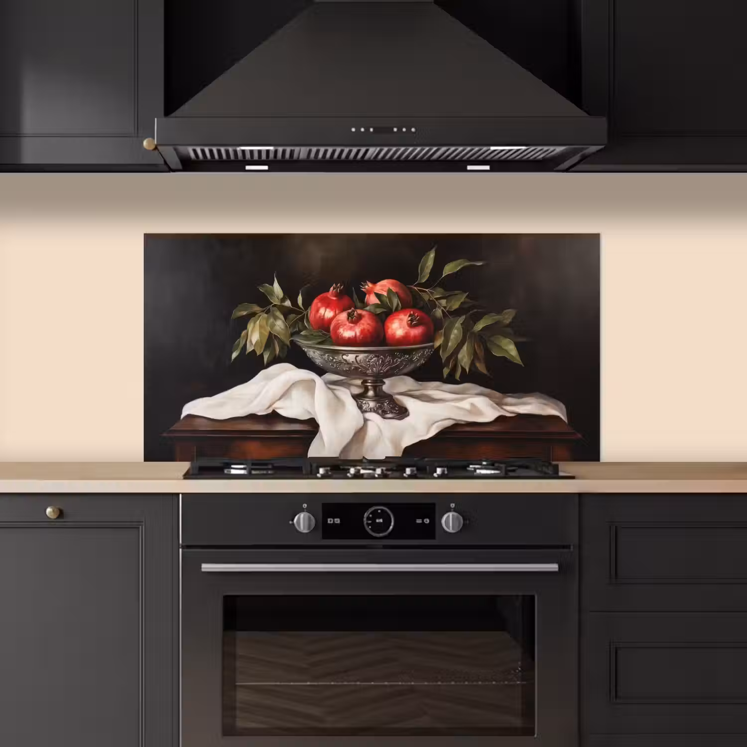Granaatappels - Klassiek - Vintage keuken achterwand spatscherm middel -sfeer1