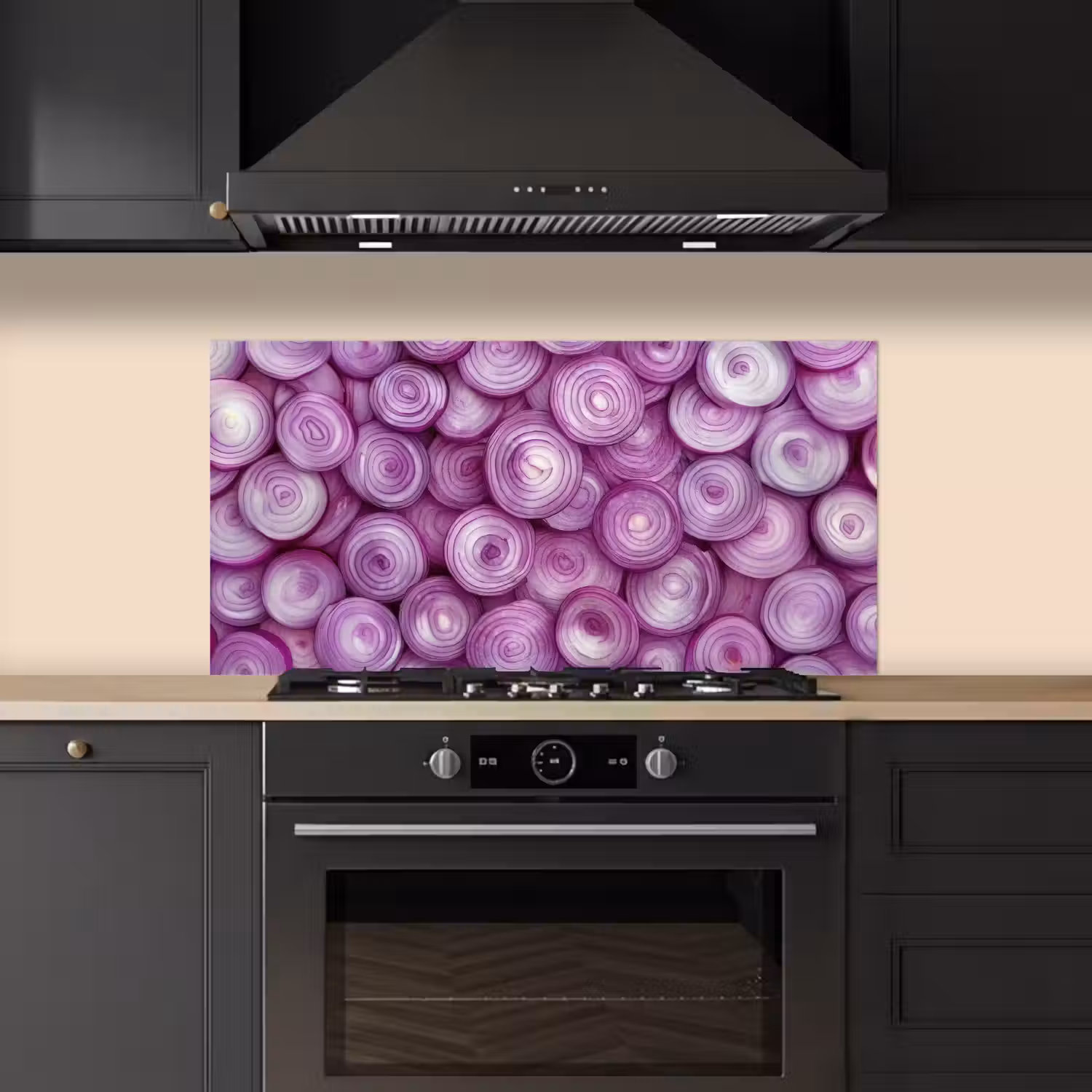 Paars - Uien - Close up keuken achterwand spatscherm middel -sfeer1