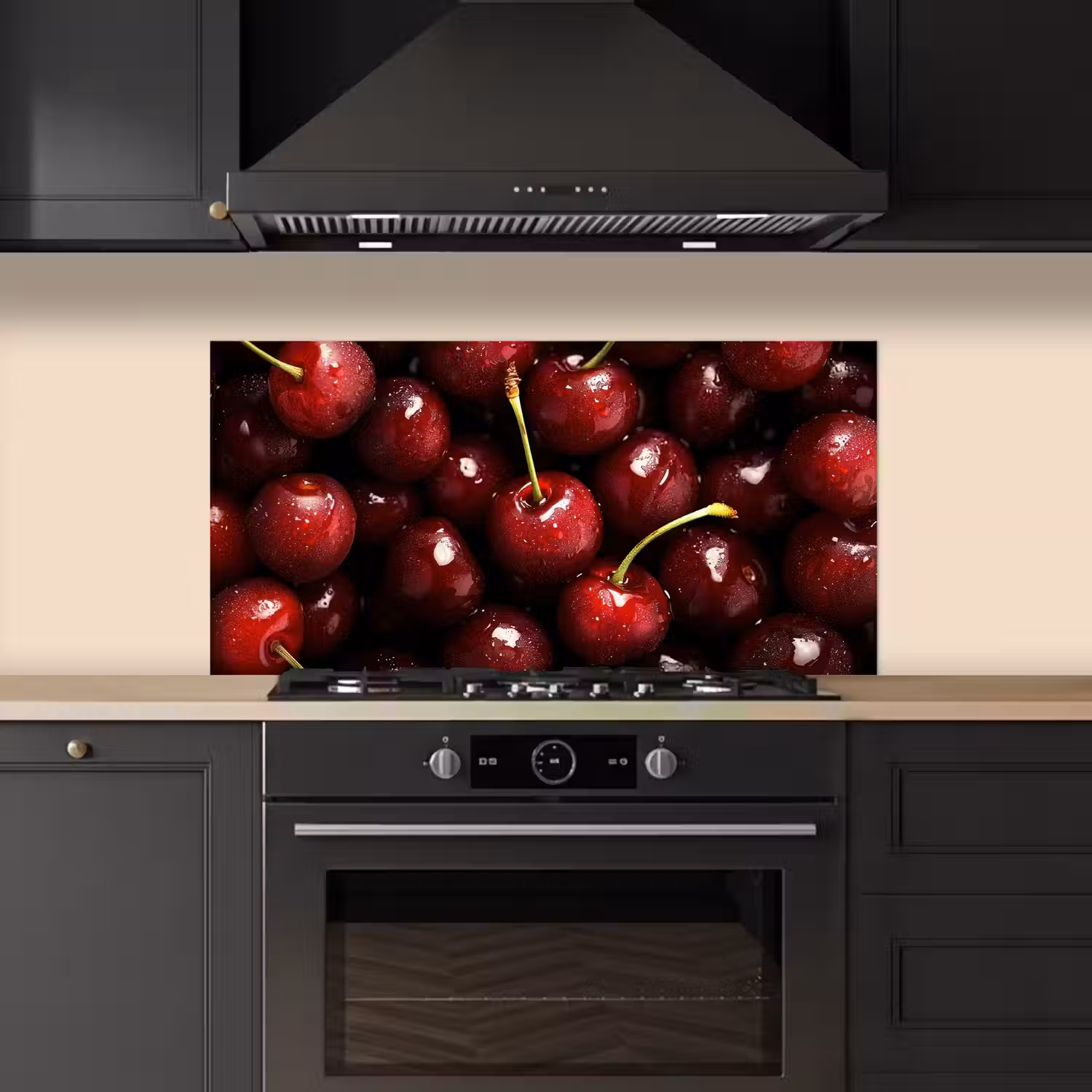 Rood - Fruit - Kersen keuken achterwand spatscherm middel -sfeer1