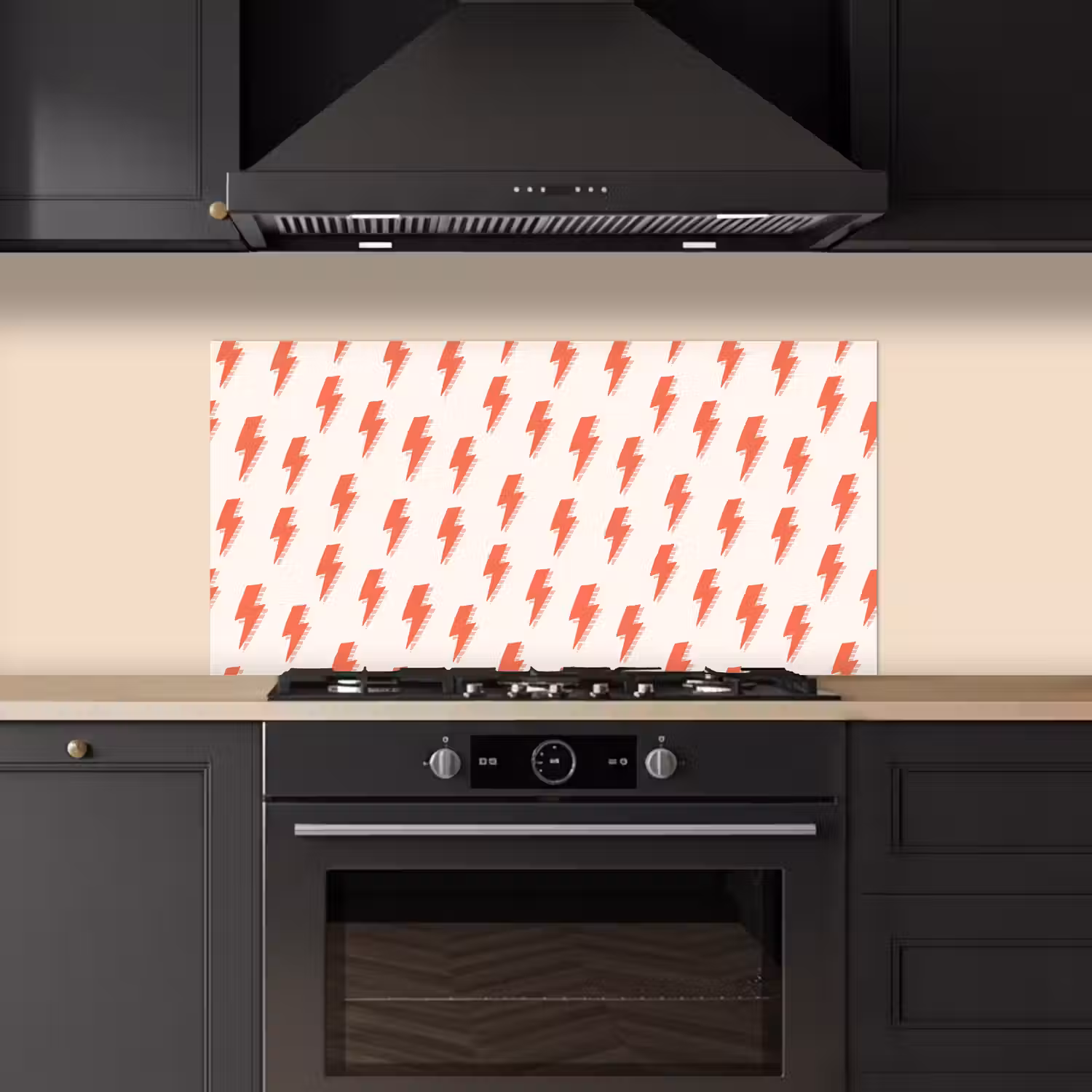 Rood - Bliksem - Roze keuken achterwand spatscherm middel 899 -sfeer1
