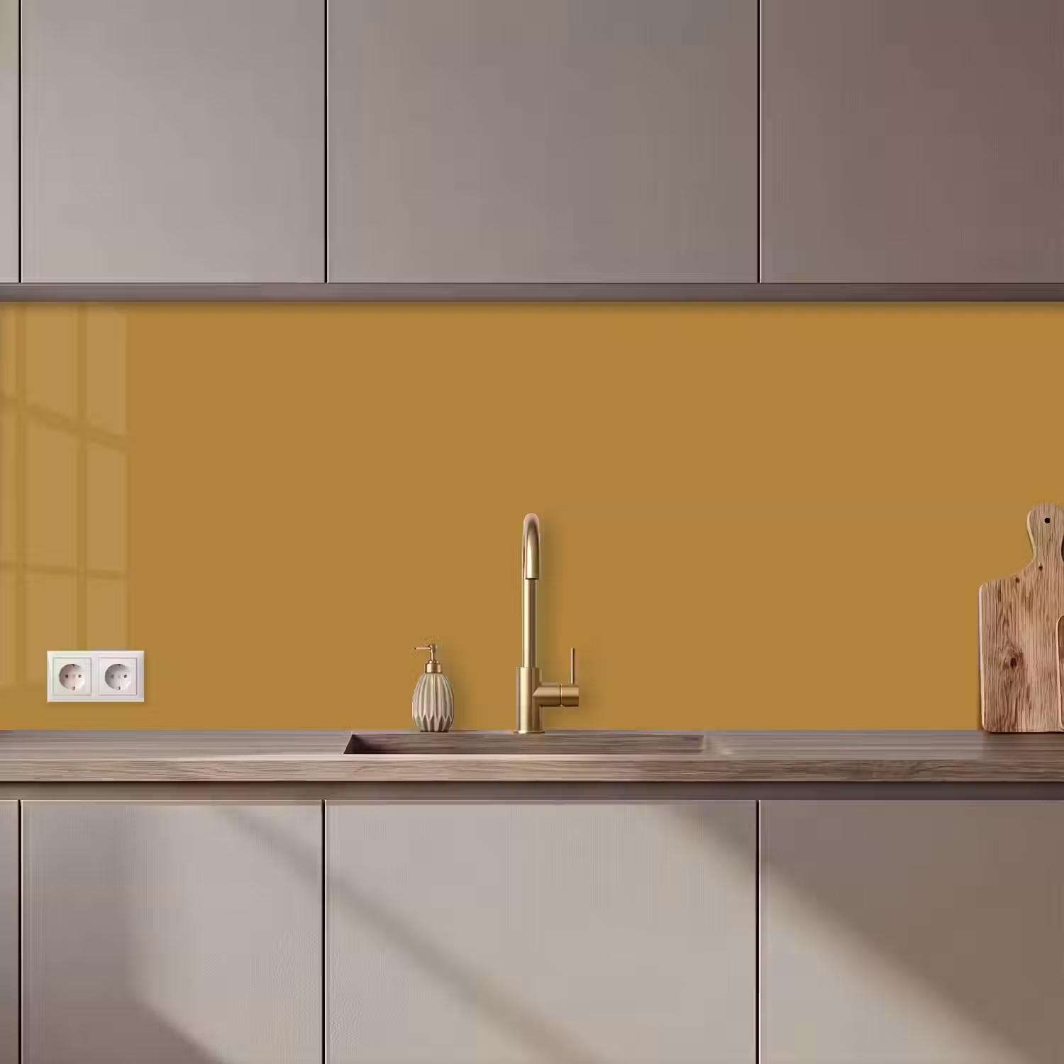 Rhythmic - Ochre - Geel keuken achterwand 2 middel 871 zz_3dshopping