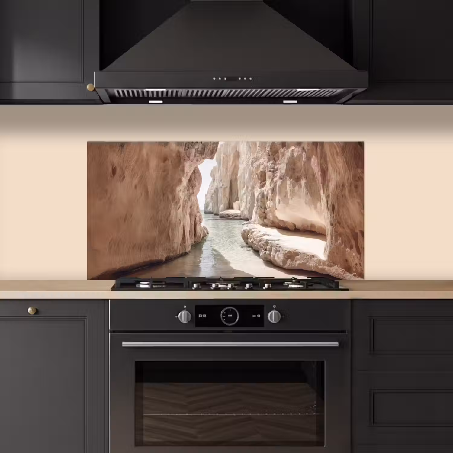 Rotsen - Zee - Zand - Kloof keuken achterwand spatscherm middel -sfeer1