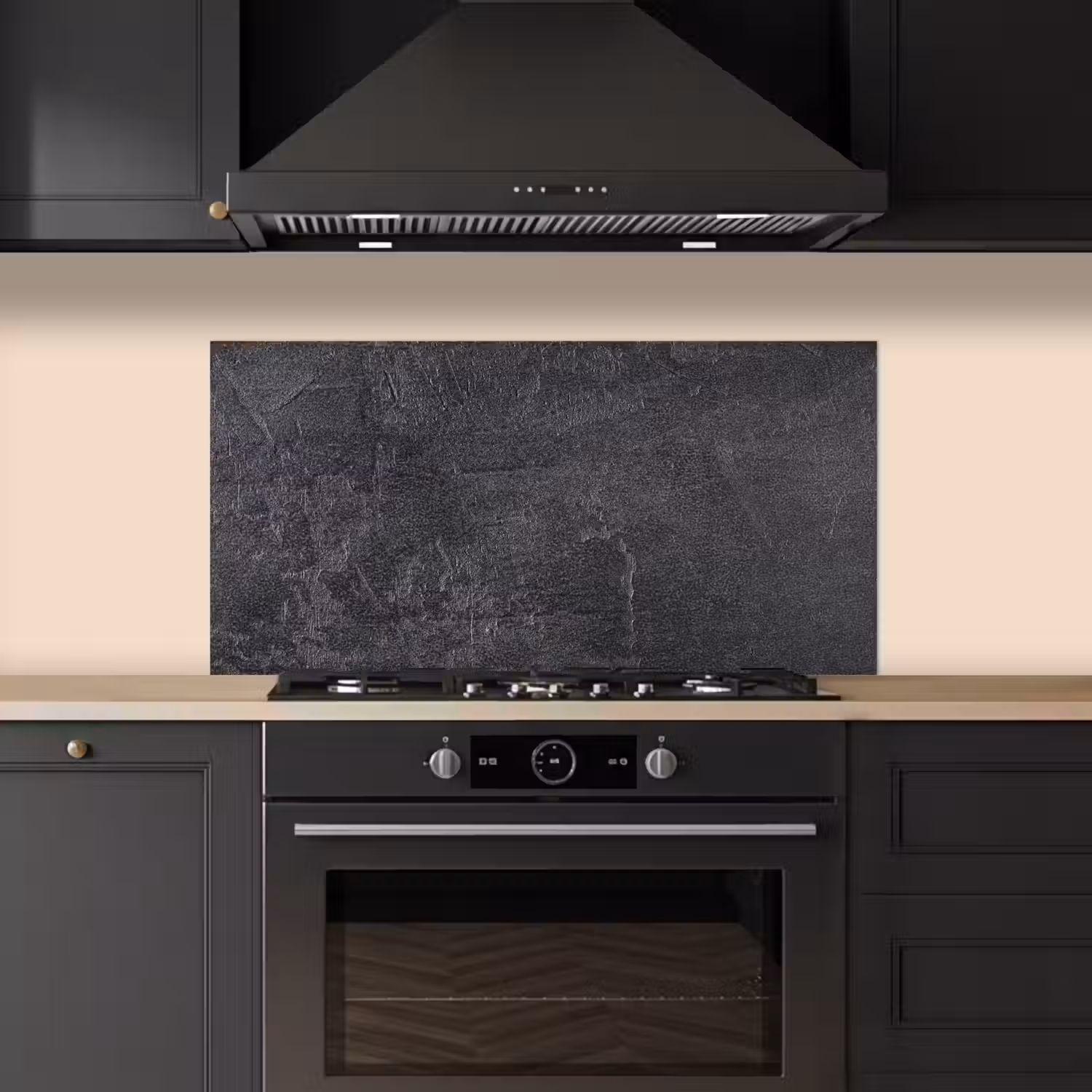 Leisteen - Beton - Natuursteen - Grijs - Industrieel keuken achterwand spatscherm middel -sfeer1