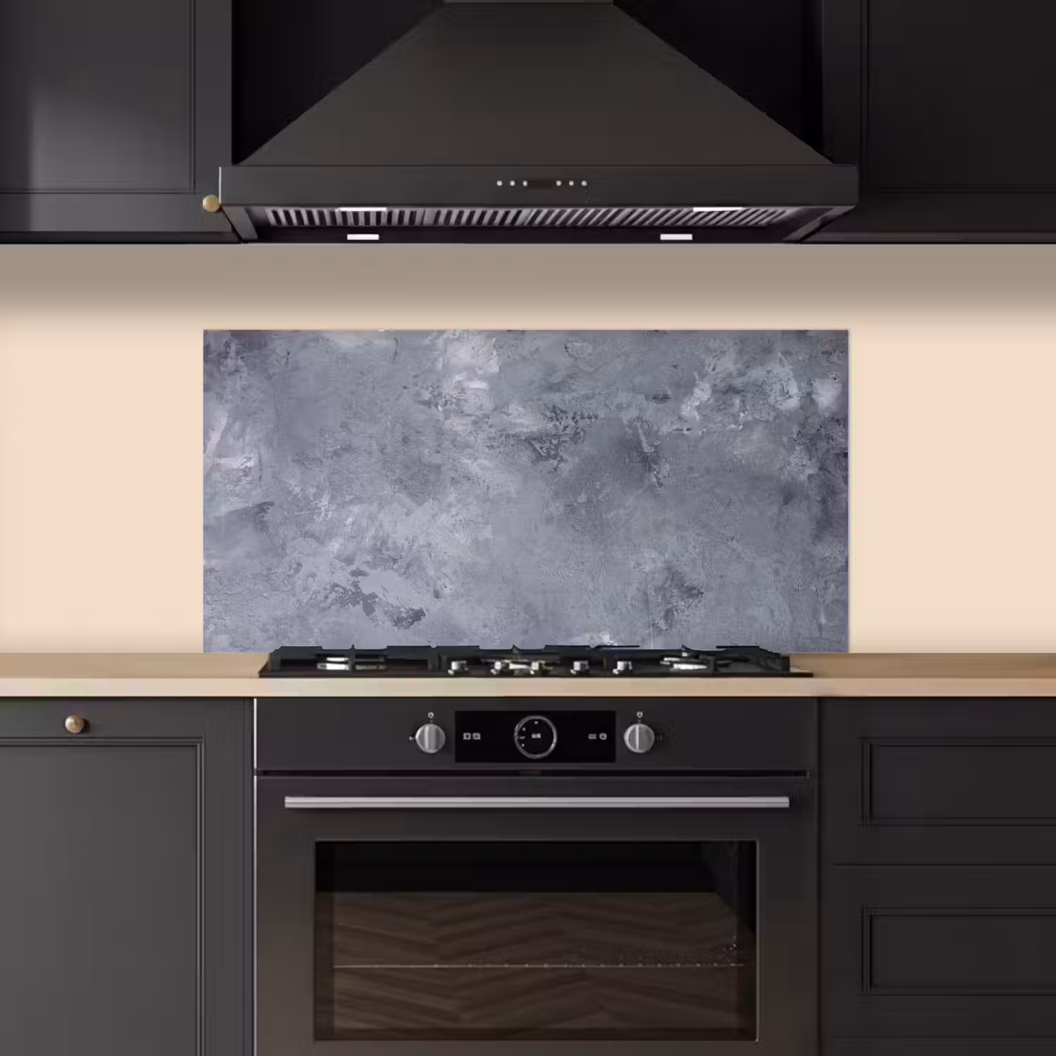 Leisteen - Beton - Retro - Structuren - Grijs - Rustiek keuken achterwand spatscherm middel -sfeer1