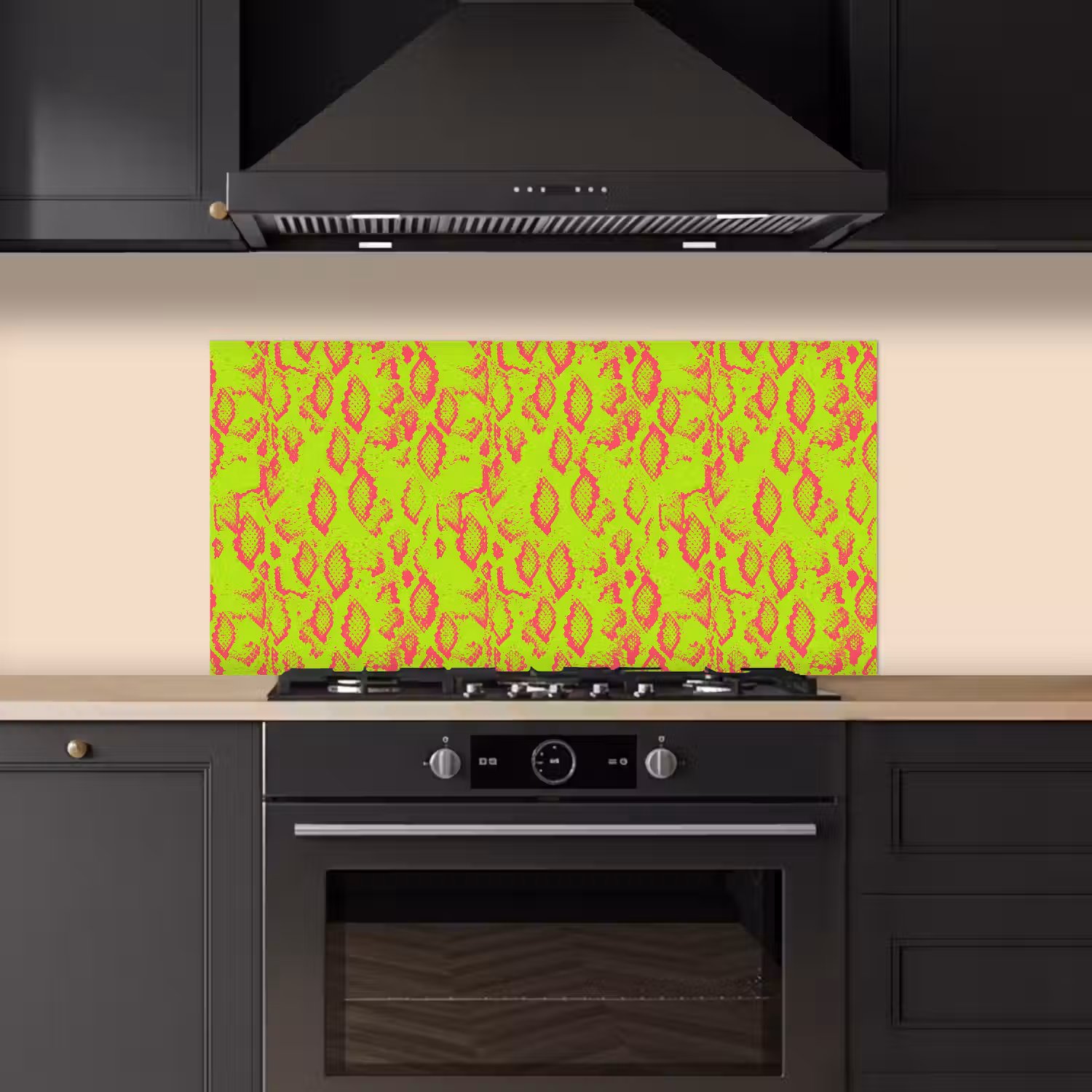 Slang - Neon - Groen - Roze keuken achterwand spatscherm middel 899 -sfeer1