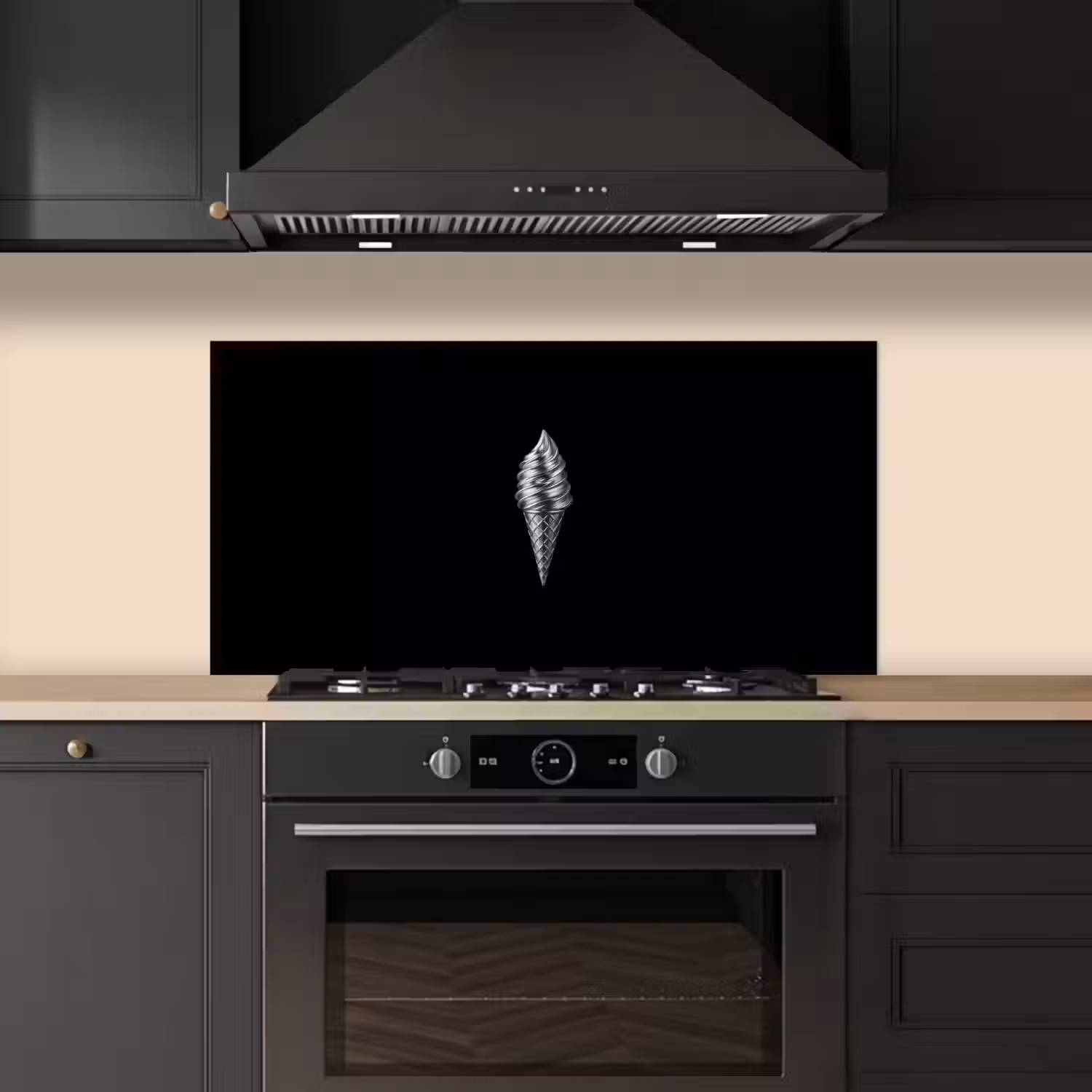 Softijs - Realistisch - Futuristisch keuken achterwand spatscherm middel -sfeer1