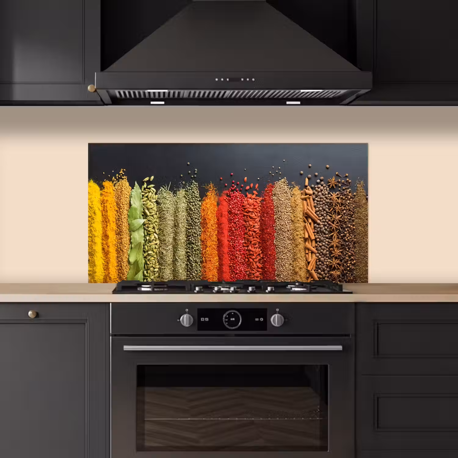 Specerijen - Kruiden - Banen - Regenboog keuken achterwand spatscherm middel -sfeer1